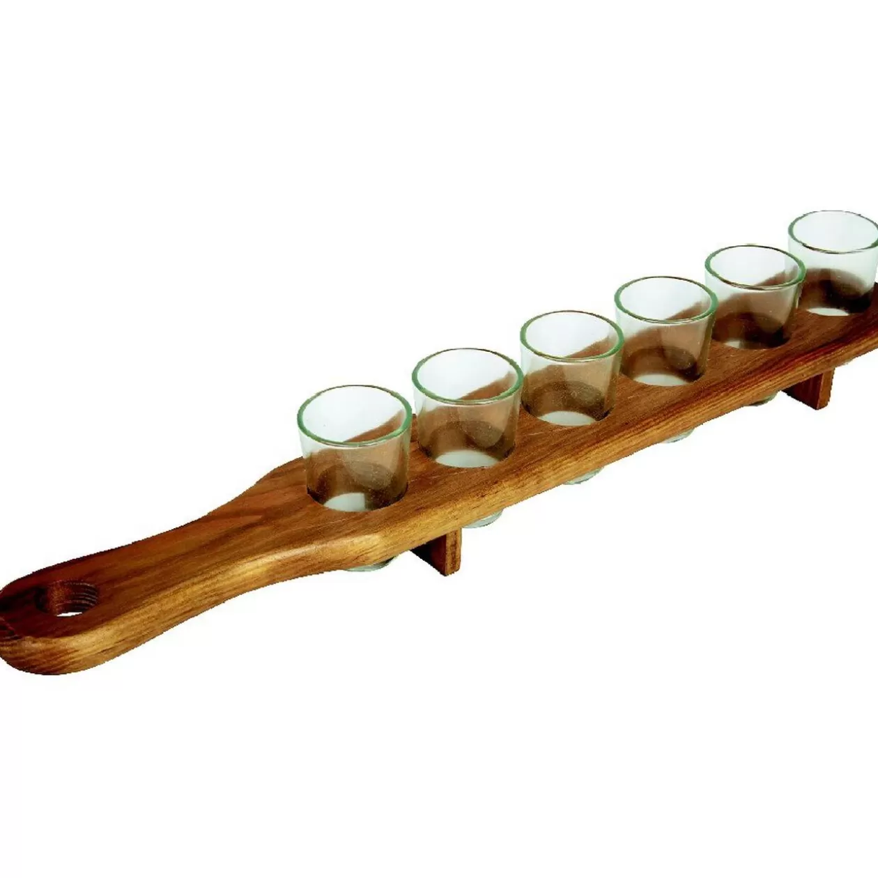 6 verres shooter sur support en bois>Gifi Clearance