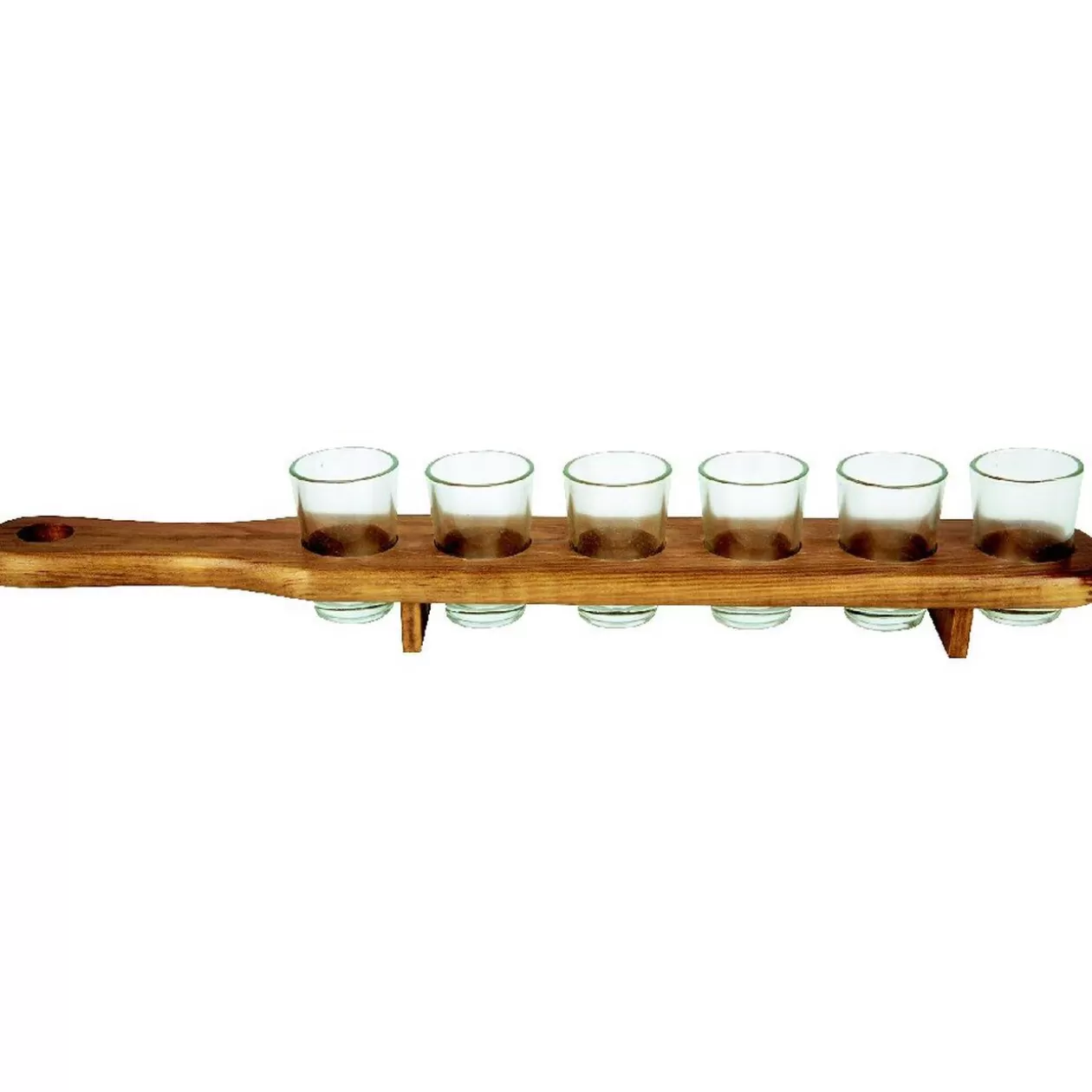 6 verres shooter sur support en bois>Gifi Clearance