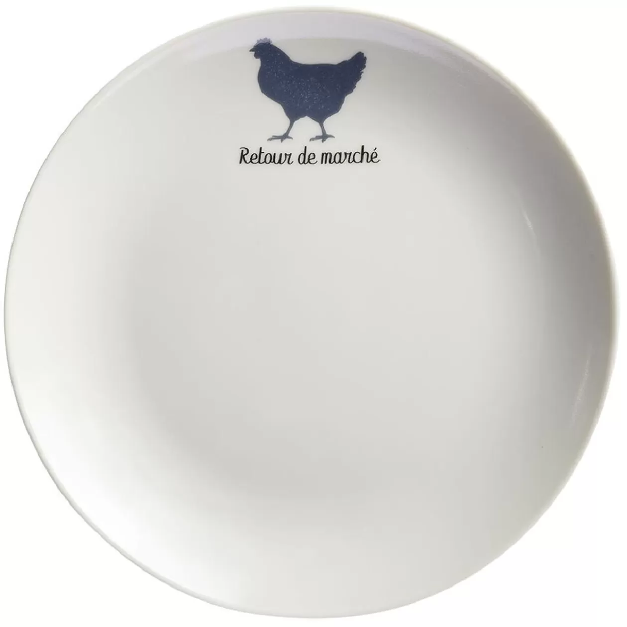 Assiette à dessert beige motif poule>Gifi Clearance