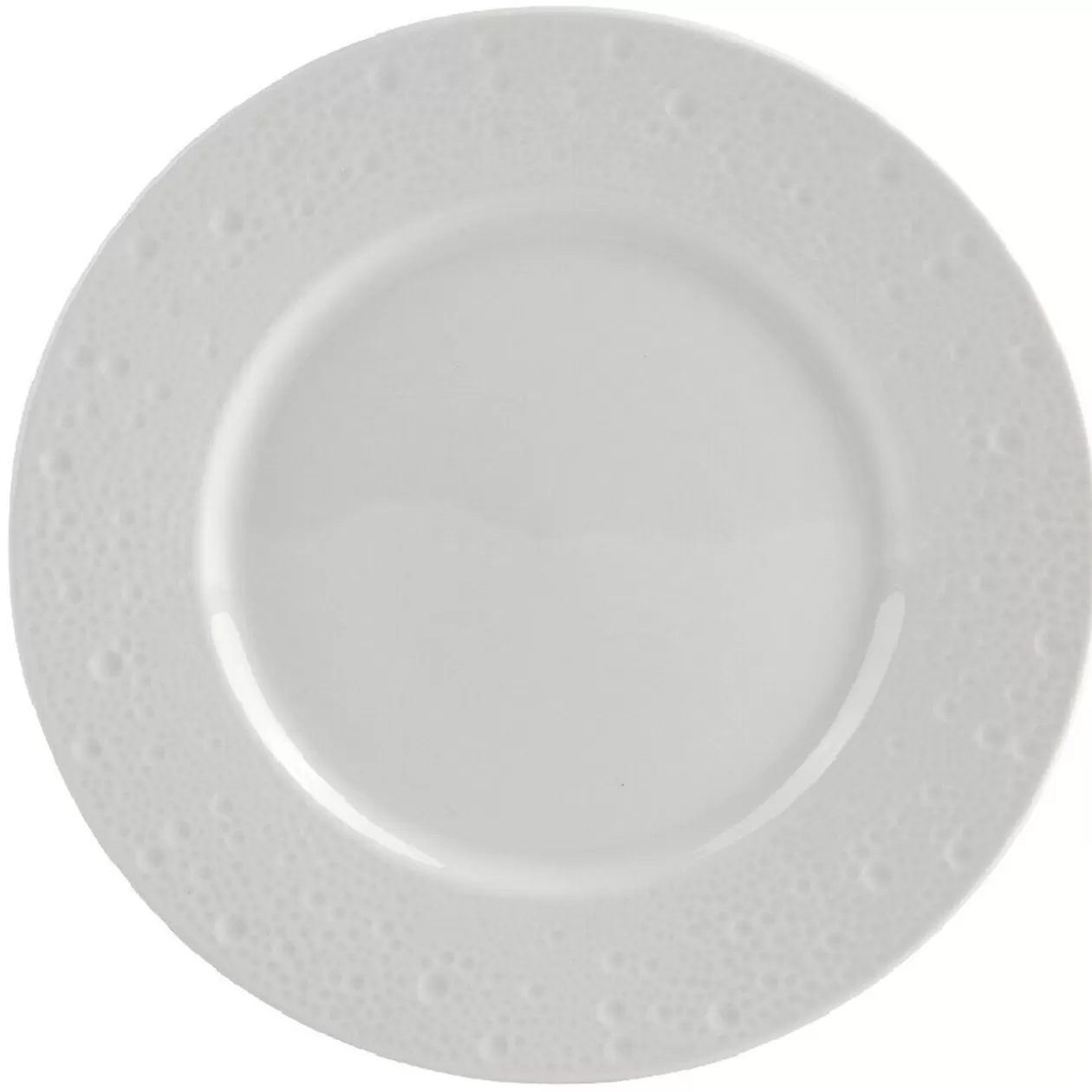 Gifi Assiette à dessert blanc effet martelé x4< Vaisselle Et Accessoires De Table