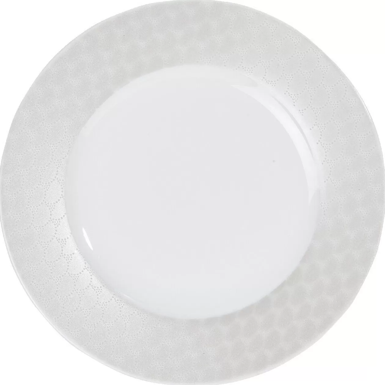 Assiette à dessert blanche bordure brillante>Gifi Hot