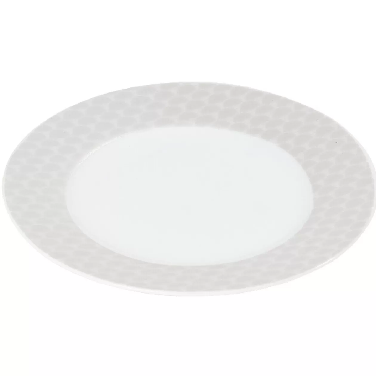Assiette à dessert blanche bordure brillante>Gifi Hot