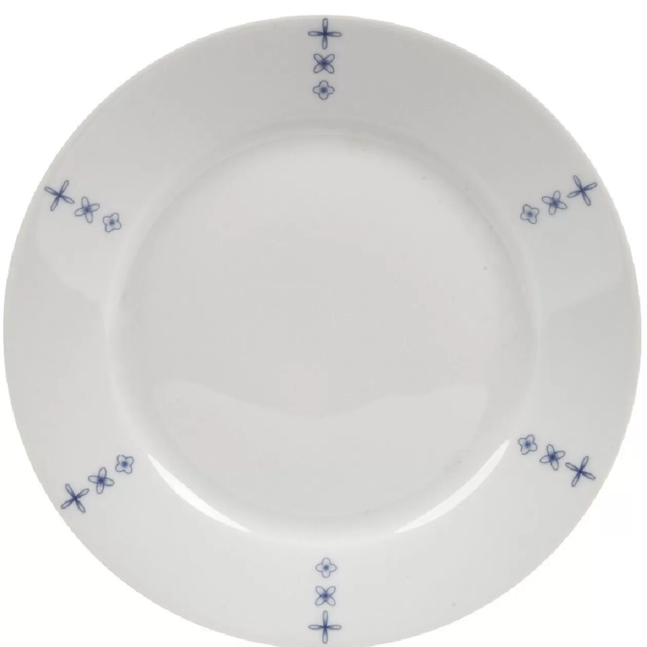 Assiette à dessert blanche décor aile bleu>Gifi Best Sale
