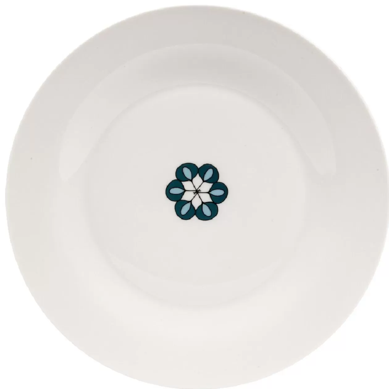 Assiette à dessert blanche décor fleur bleue>Gifi Best Sale