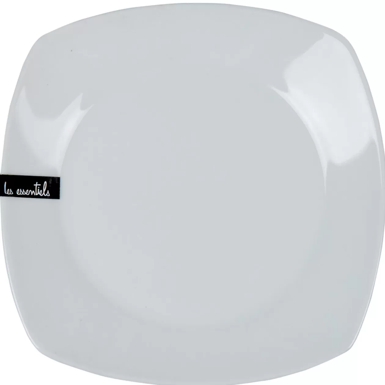Assiette à dessert carrée blanche Les essentiels>Gifi Discount