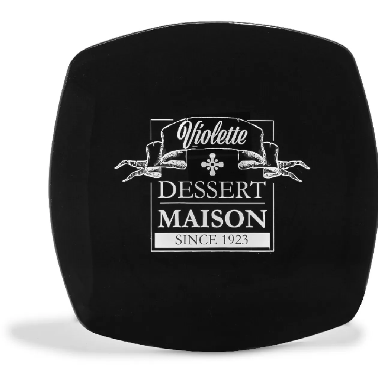 Assiette à dessert carrée noire design dessert maison>Gifi Sale