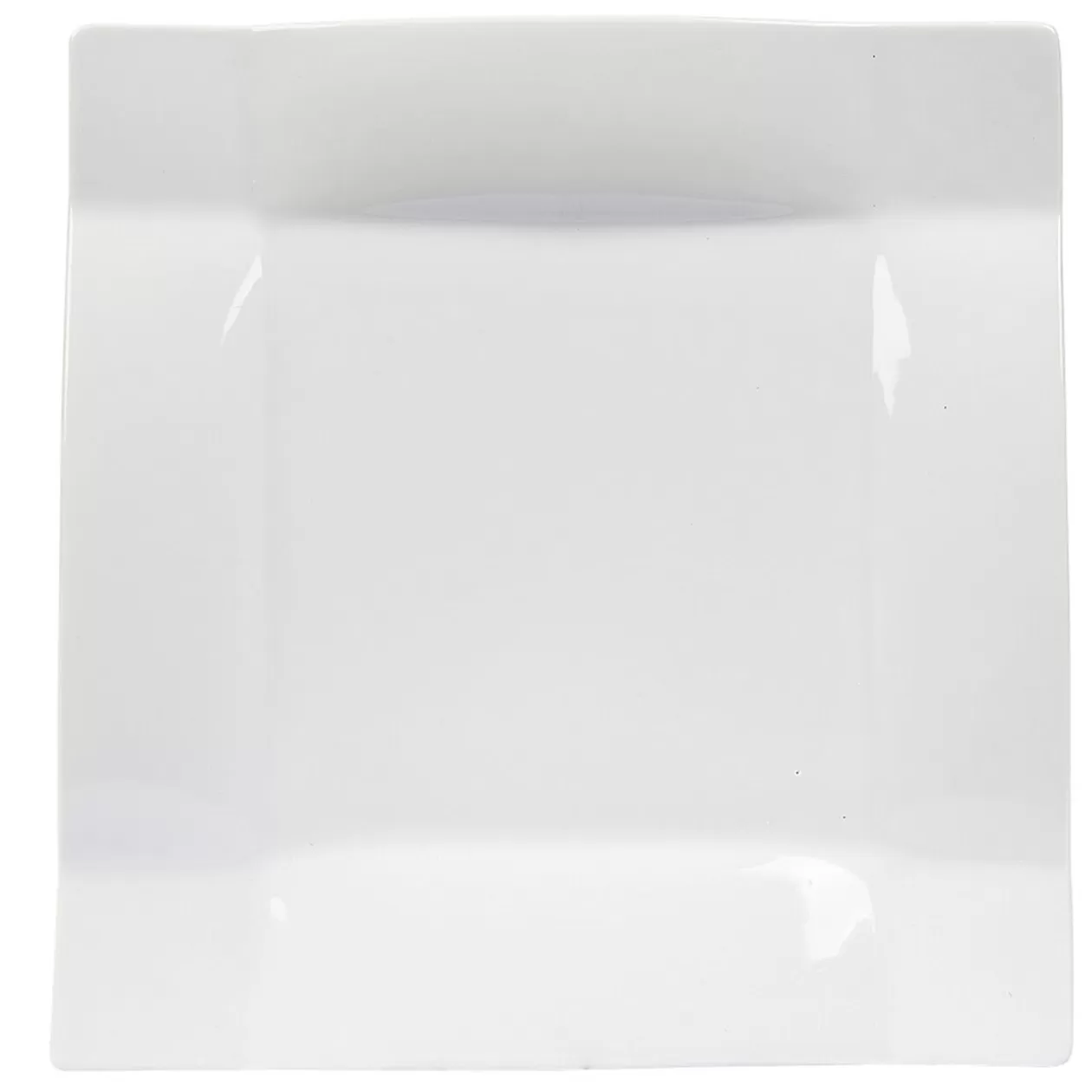 Assiette à dessert carrée porcelaine uni blanc>Gifi Clearance