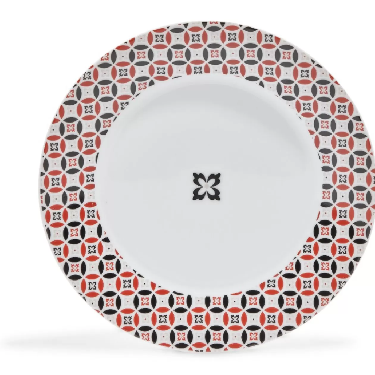 Assiette à dessert collection folk gris rouge>Gifi Flash Sale