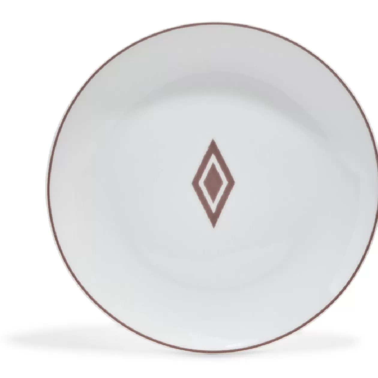 Assiette à dessert décor gris avec liseré rouge>Gifi Cheap
