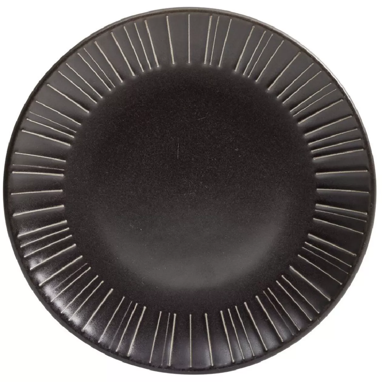 Assiette à dessert en céramique noir Ø21cm>Gifi Best