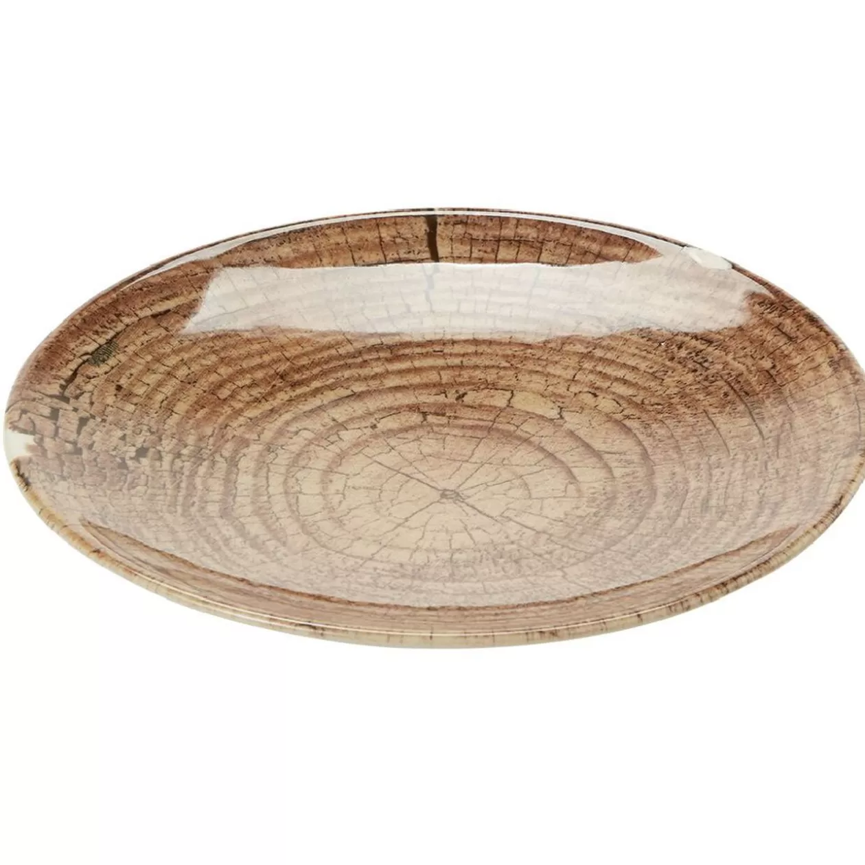 Assiette à dessert en faïence imitation bois Ø20 cm>Gifi Flash Sale