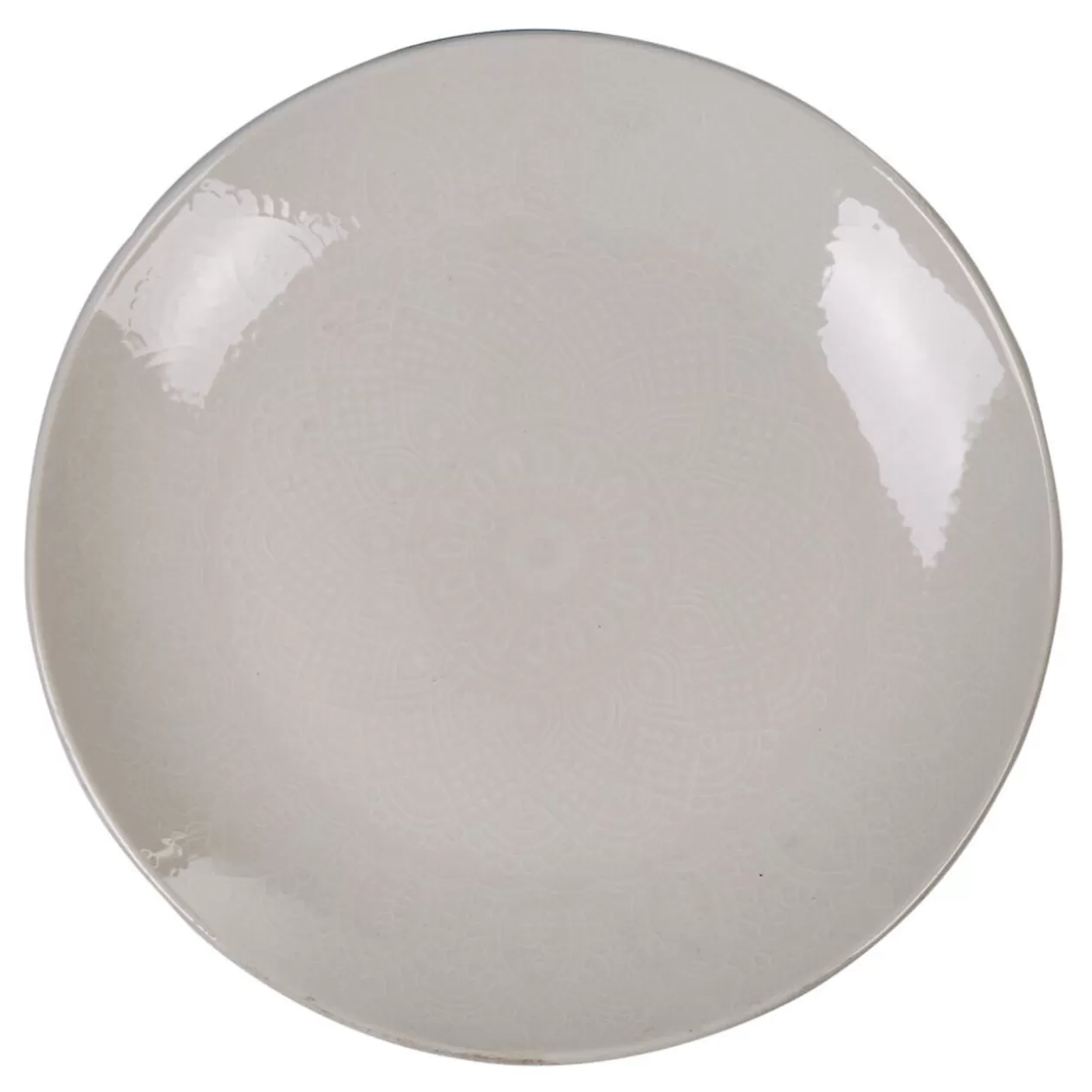Assiette à dessert en faïence motif rosace forme ronde>Gifi Best