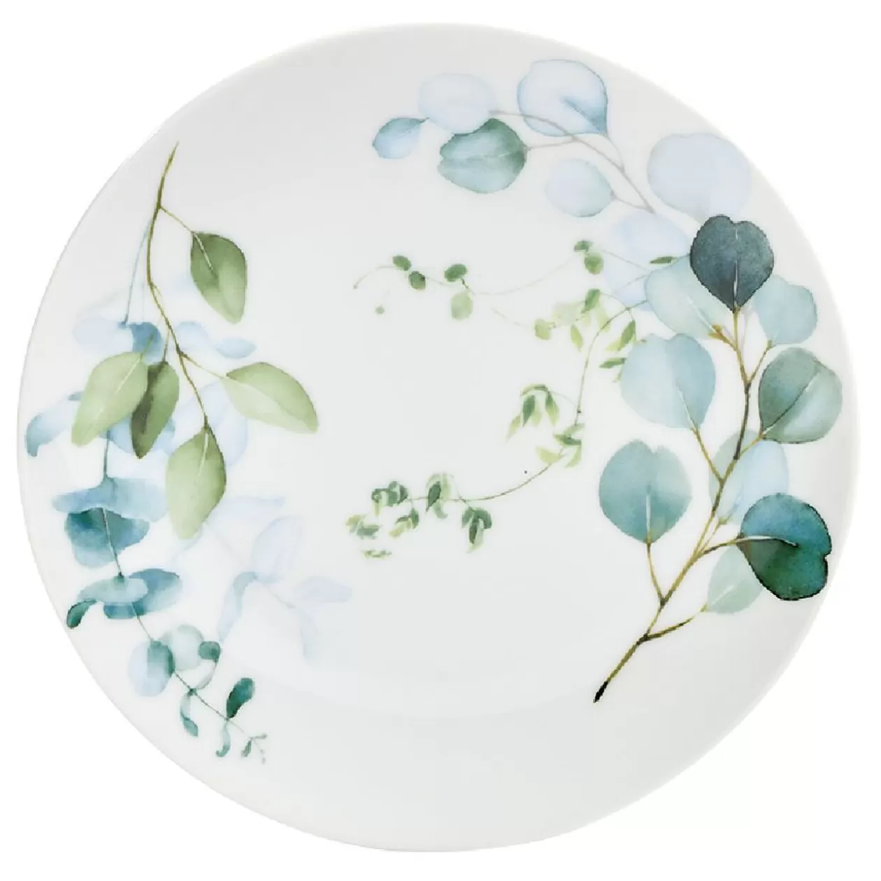 Assiette à dessert en porcelaine blanc et vert>Gifi Best