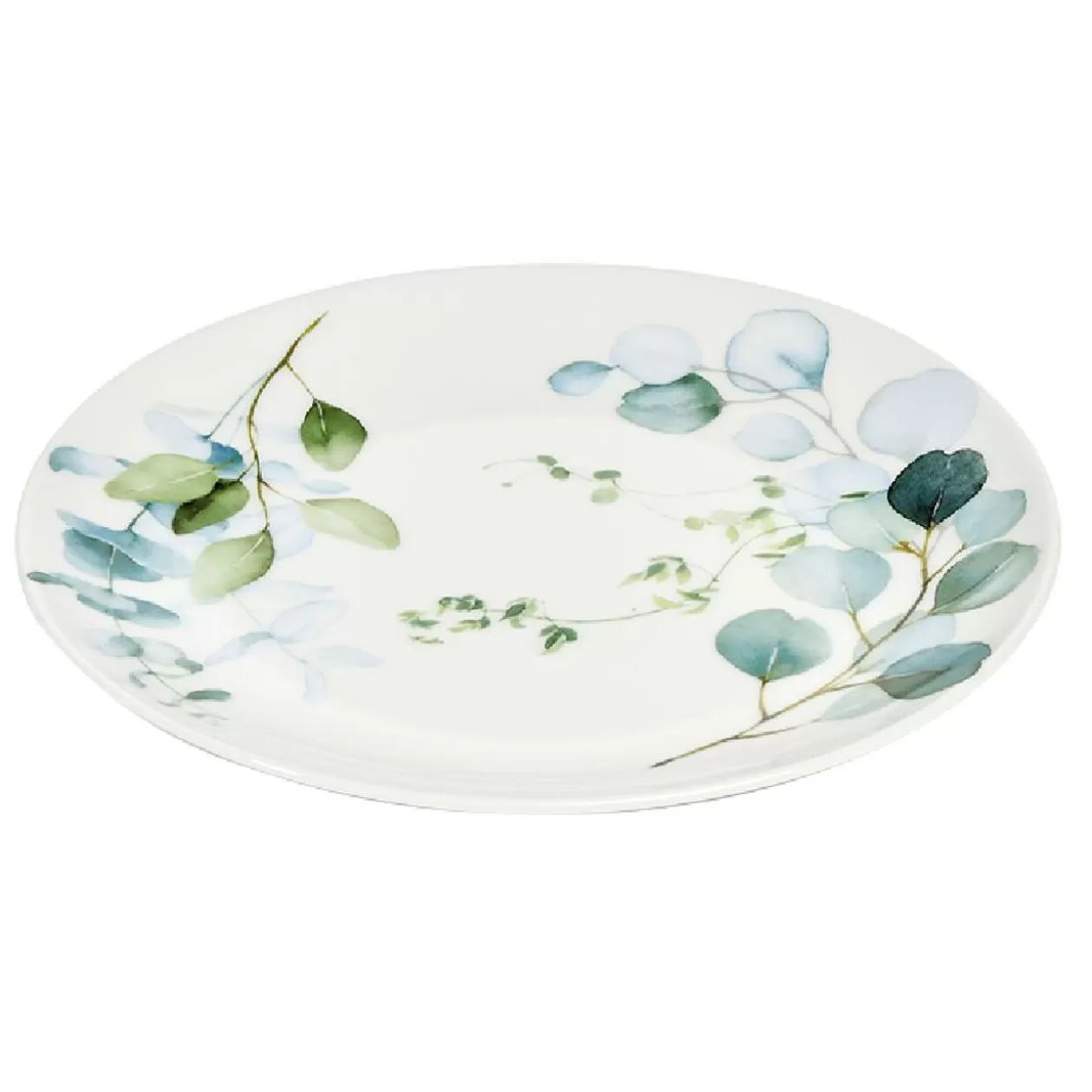 Assiette à dessert en porcelaine blanc et vert>Gifi Best
