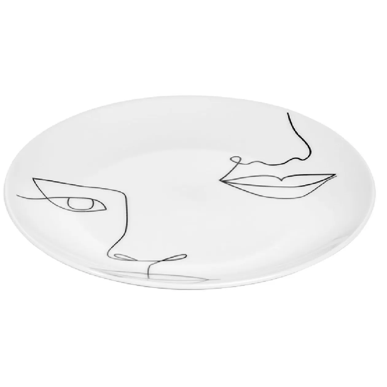 Assiette à dessert en porcelaine blanche>Gifi New