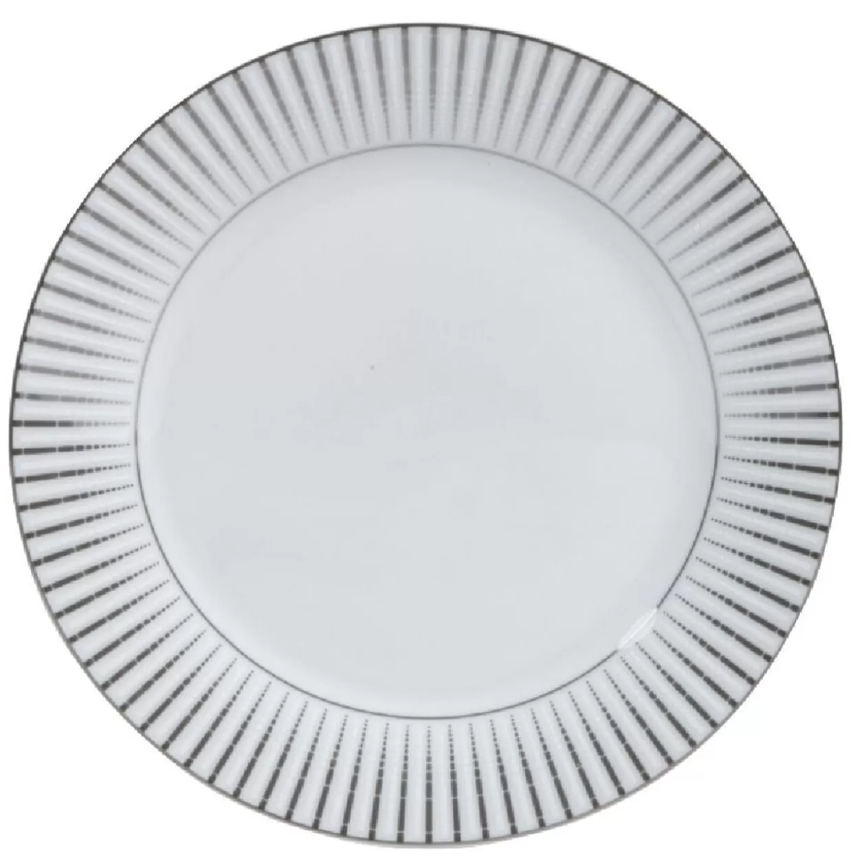 Assiette à dessert en porcelaine motif argenté>Gifi Shop