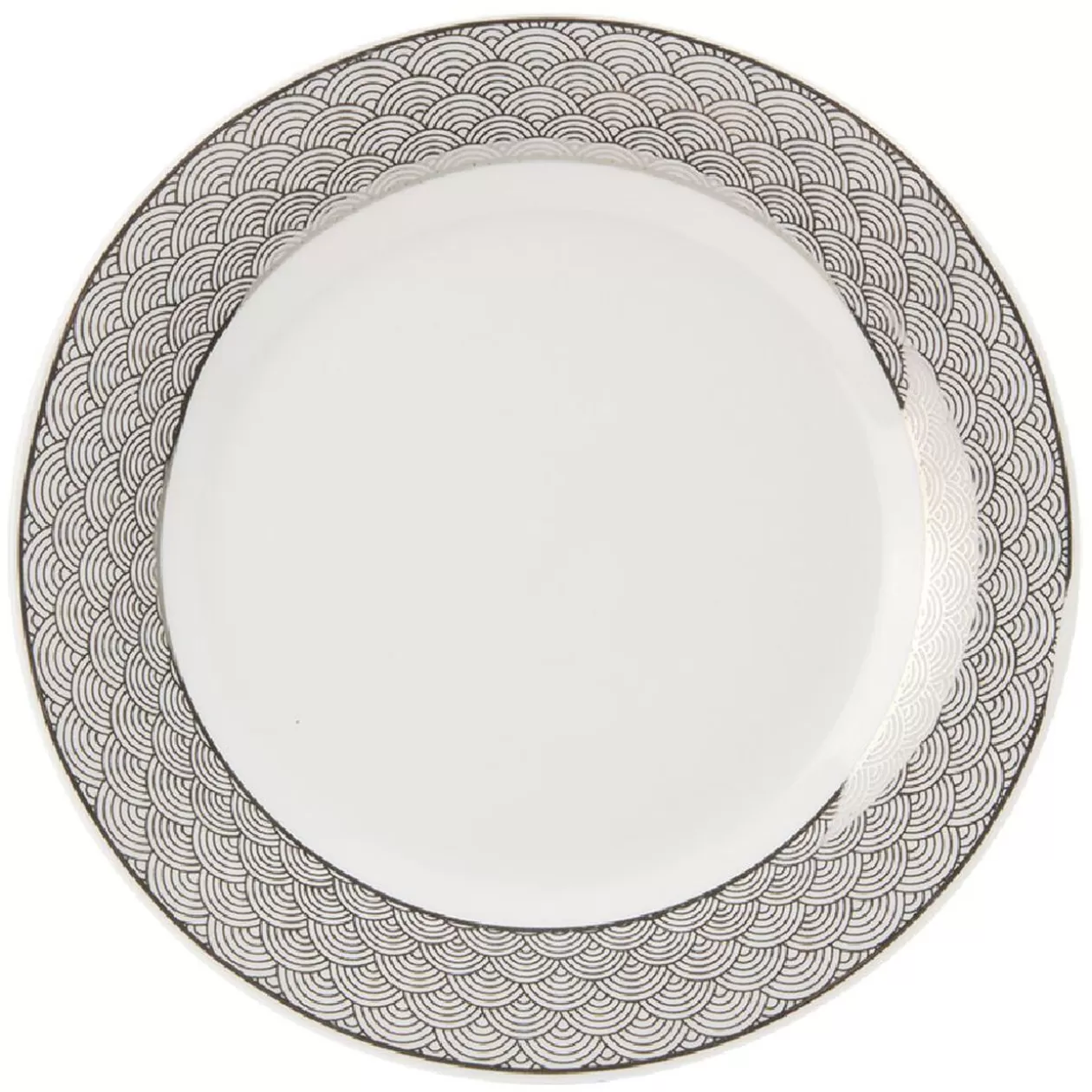 Assiette à dessert en porcelaine motif argenté>Gifi Best Sale