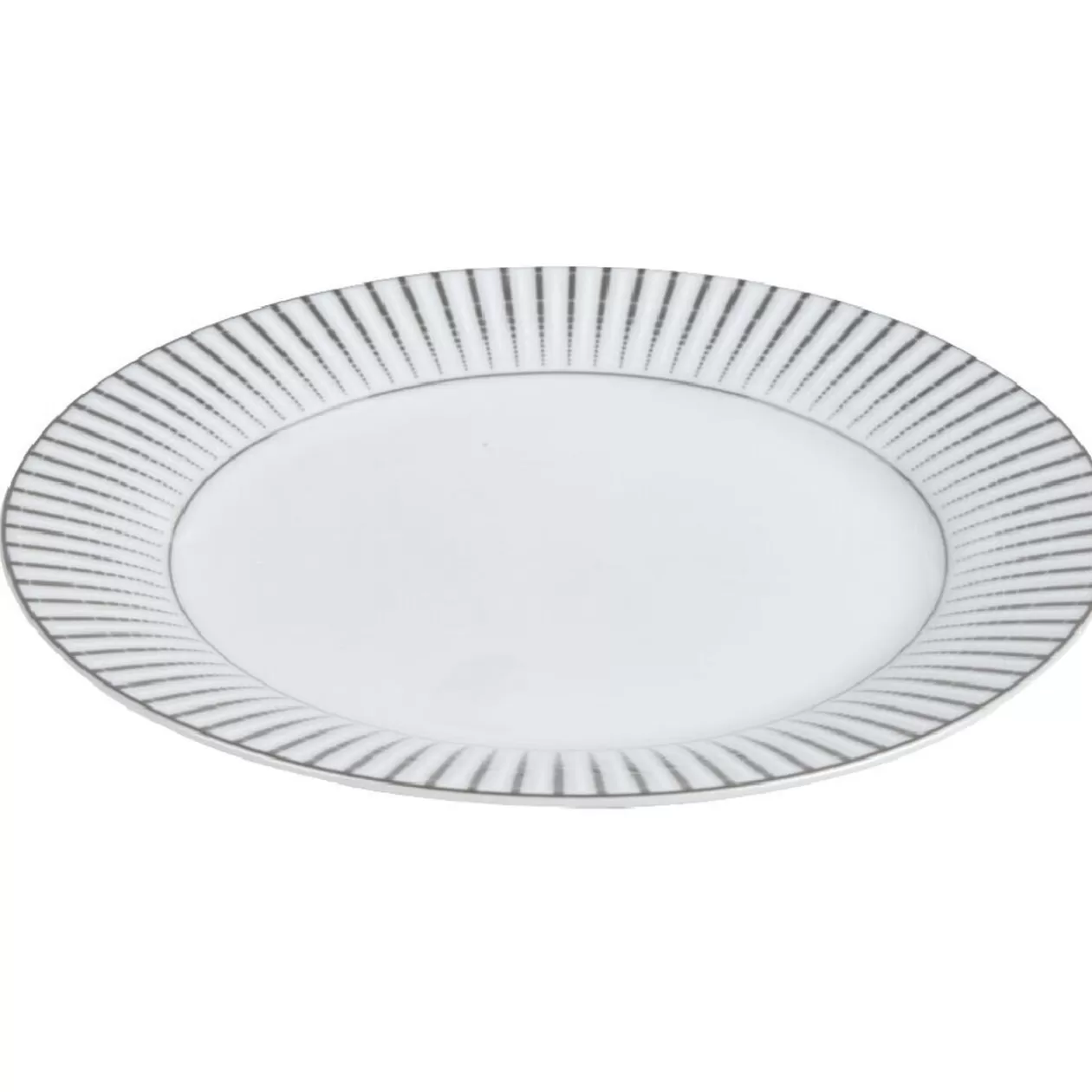 Assiette à dessert en porcelaine motif argenté>Gifi Shop
