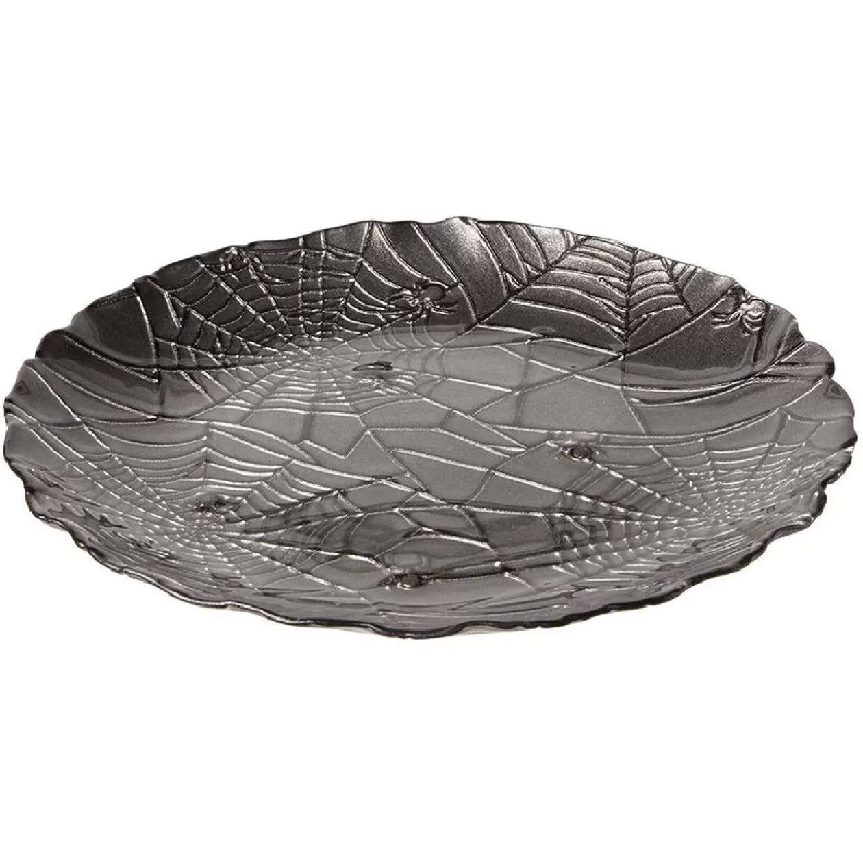 Assiette à dessert en verre Halloween design toile d'araignée Ø21cm>Gifi Online
