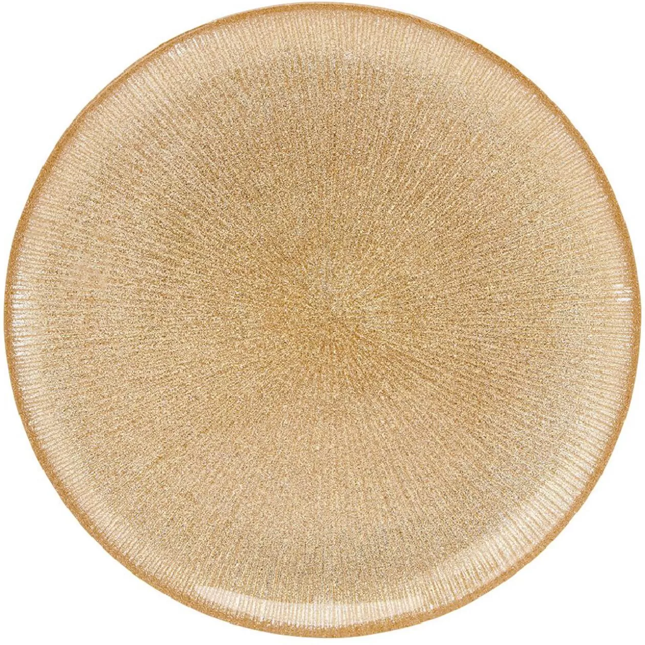 Assiette à dessert en verre strié doré>Gifi Cheap