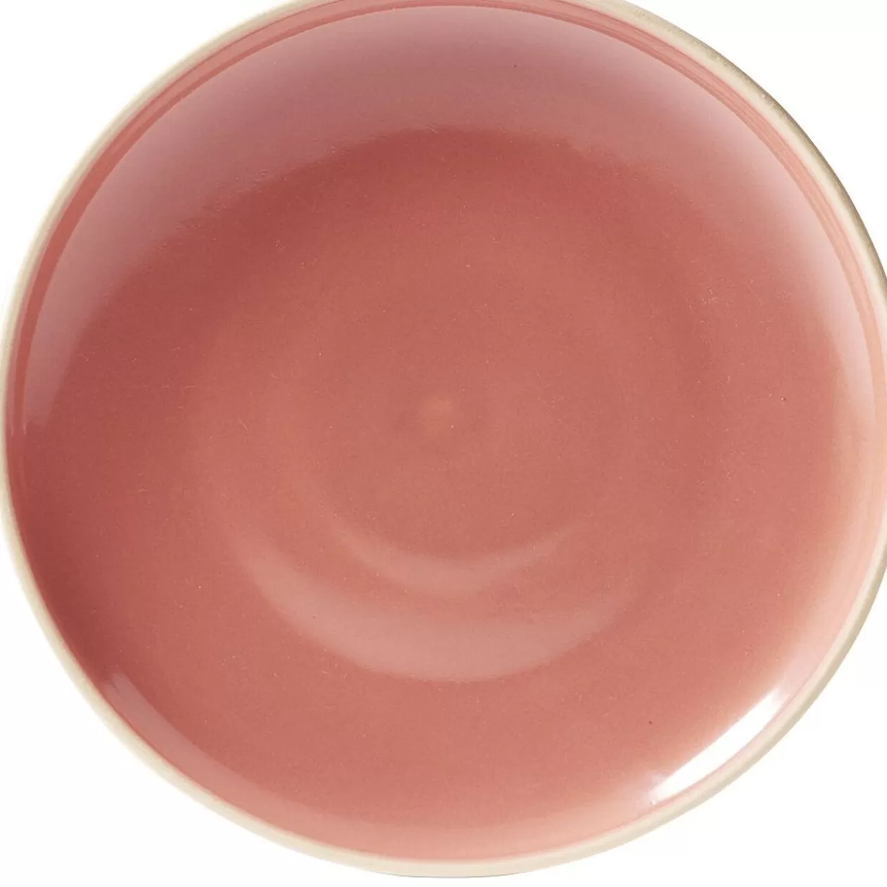 Assiette à dessert faïence Terracotta avec liseré crème>Gifi Store