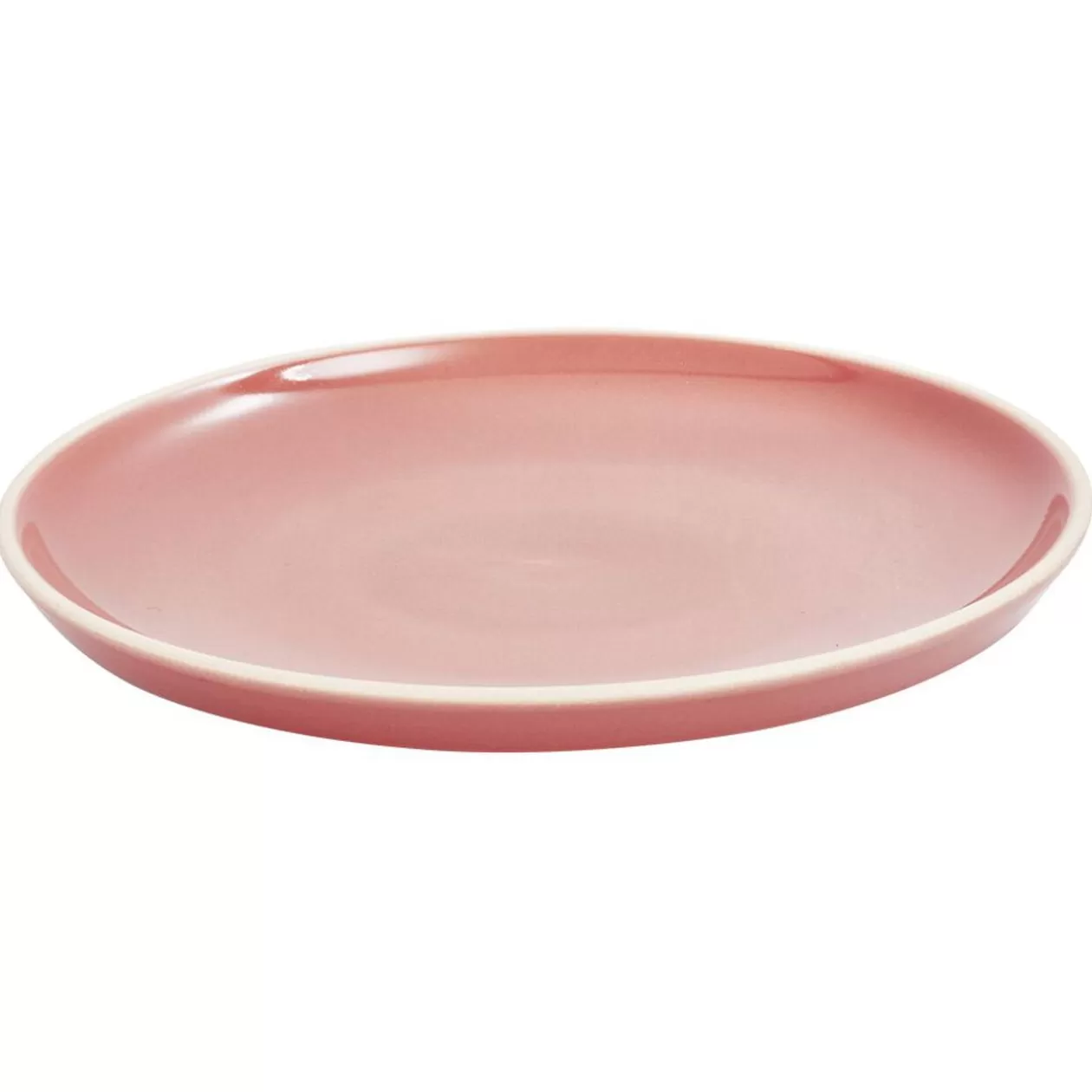 Assiette à dessert faïence Terracotta avec liseré crème>Gifi Store