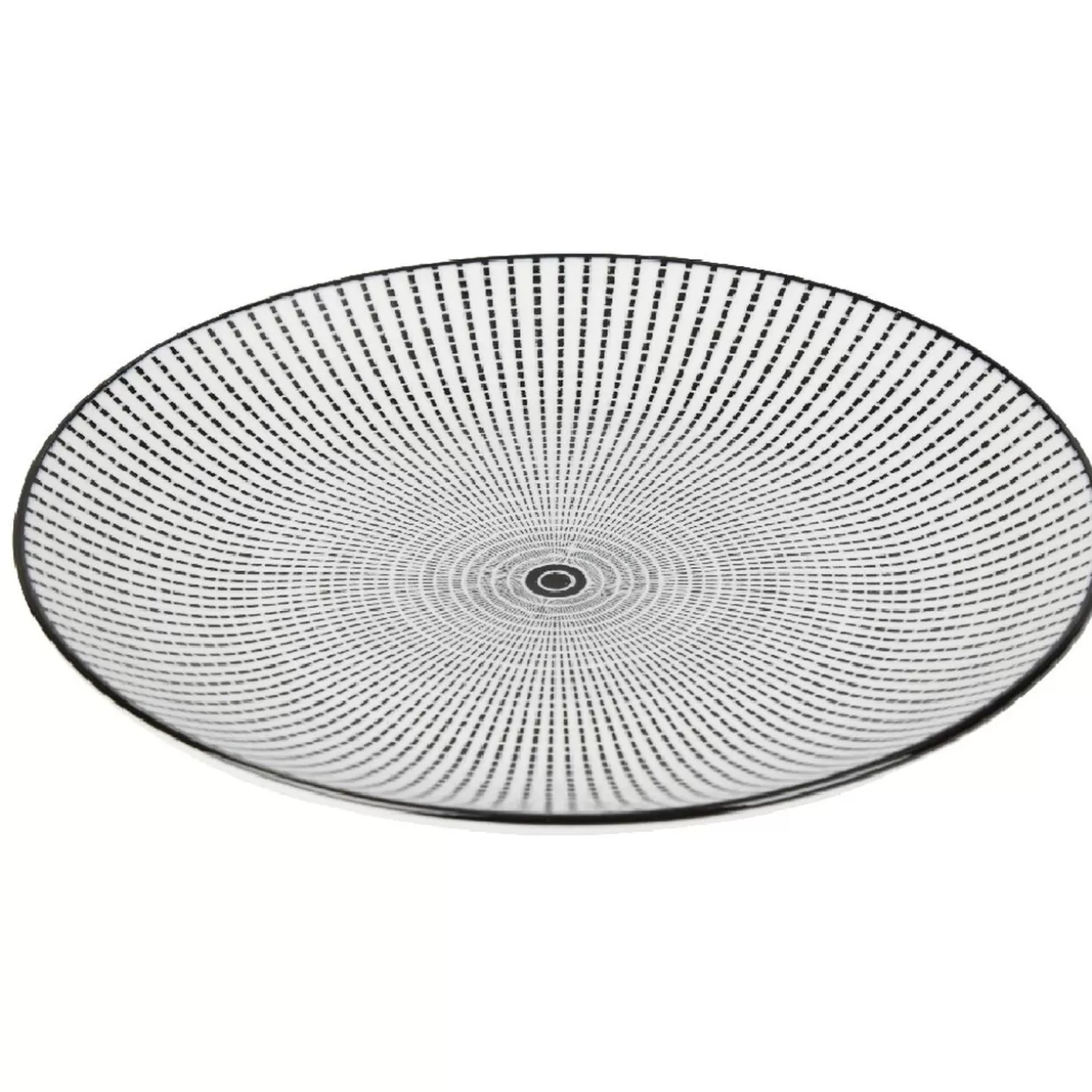 Gifi Assiette à dessert Helsinki décor noir blanc x4< Vaisselle Et Accessoires De Table