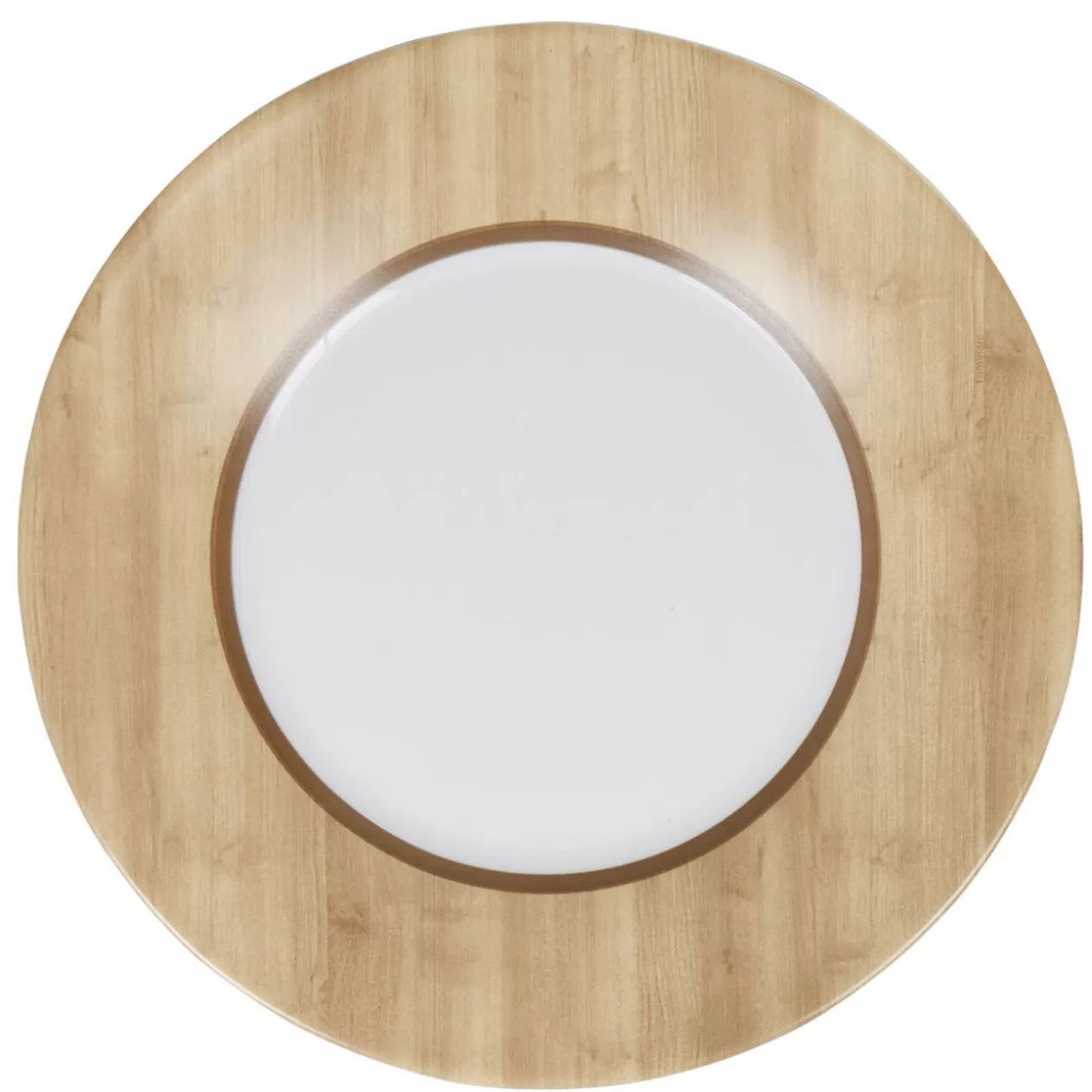 Assiette à dessert Luminarc blanc motif bois Nordic>Gifi New