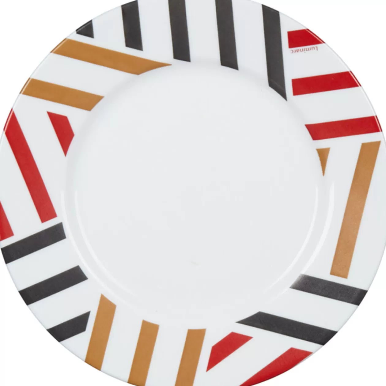 Assiette à dessert Luminarc blanc rayures contemporaines Balnea>Gifi Outlet