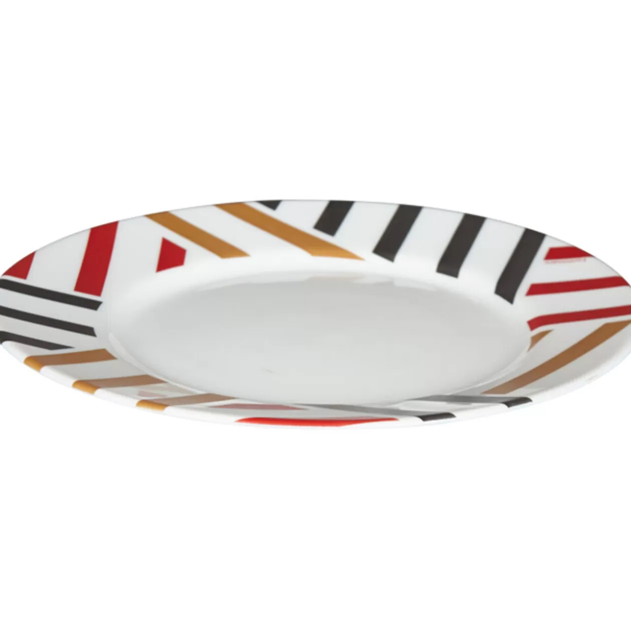 Assiette à dessert Luminarc blanc rayures contemporaines Balnea>Gifi Outlet