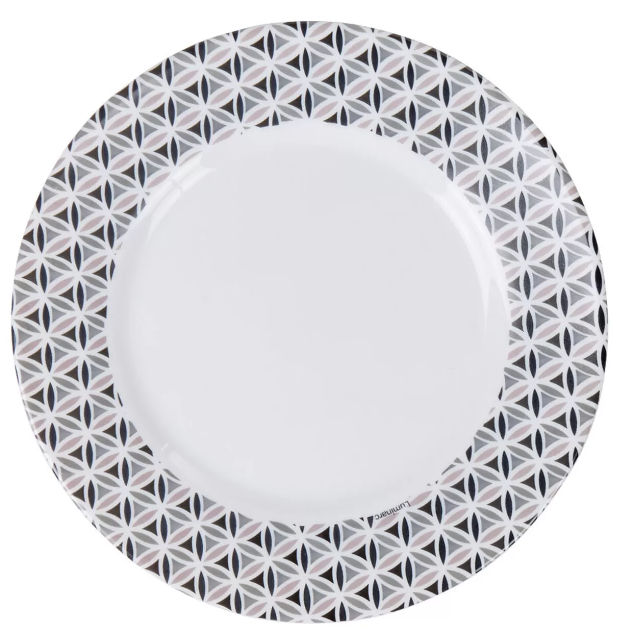 Assiette à dessert Luminarc blanche triangles noirs Palerme>Gifi Best
