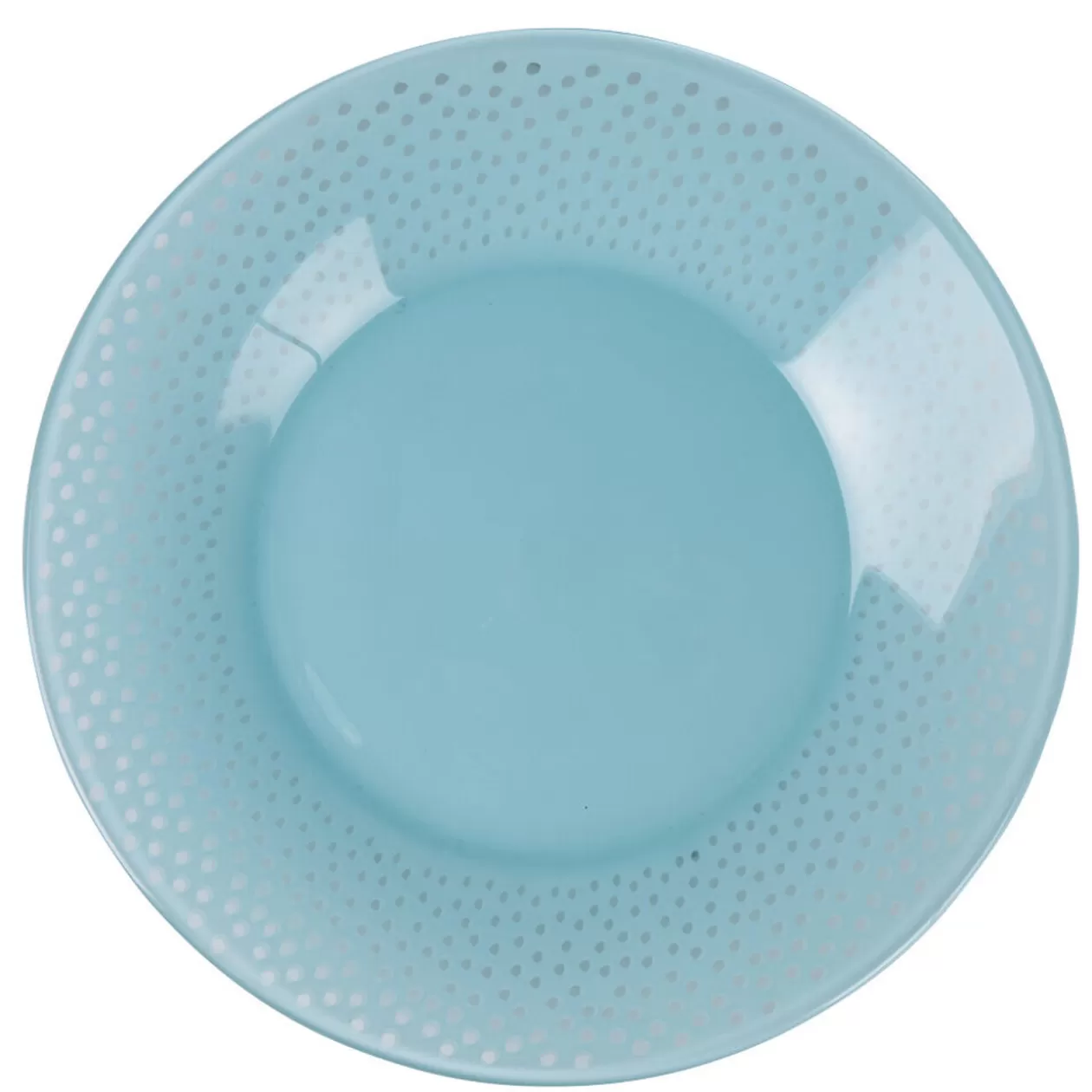 Assiette à dessert Luminarc Bulla bleu à pois bord large>Gifi Flash Sale