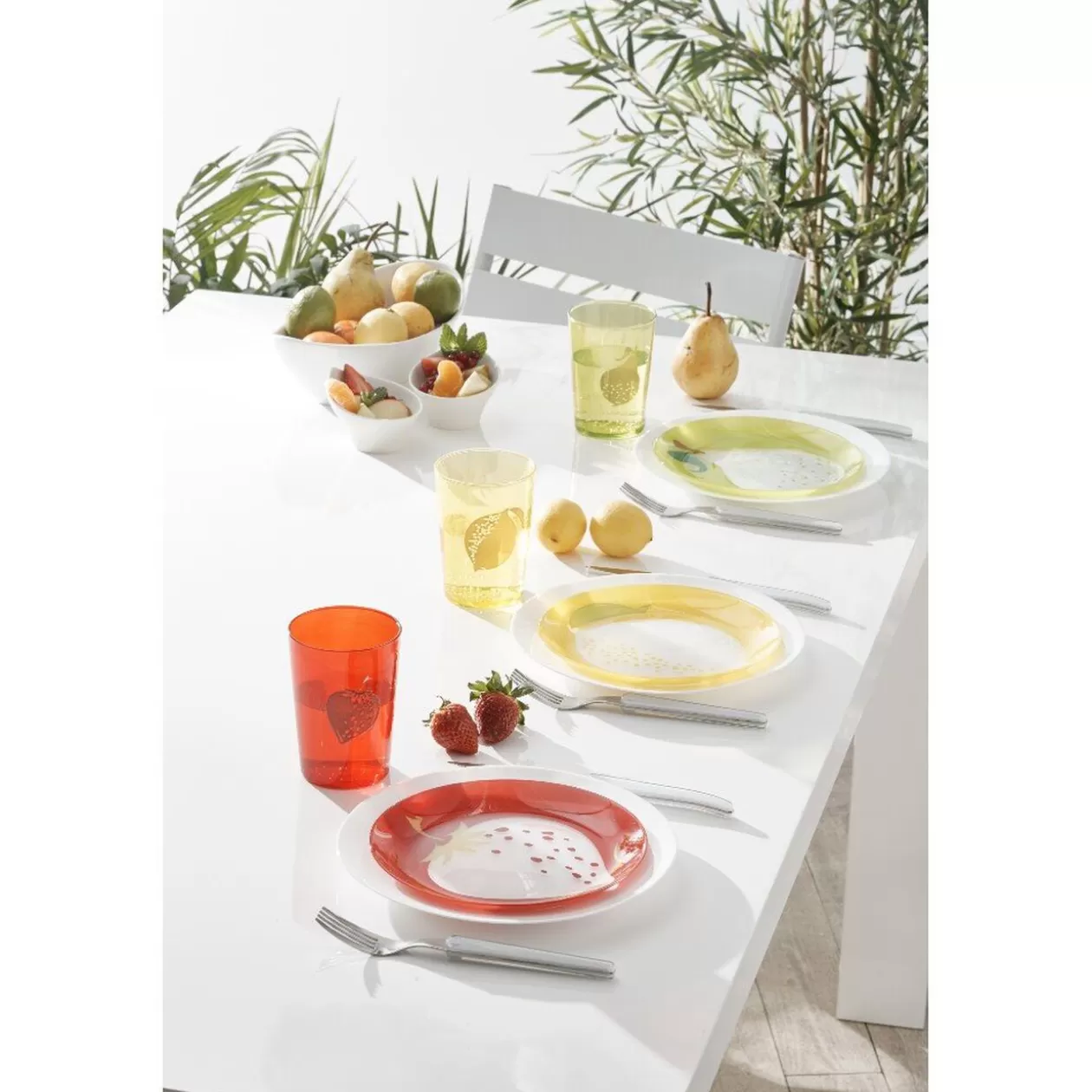 Assiette à dessert Luminarc design fruit gris vert>Gifi Shop