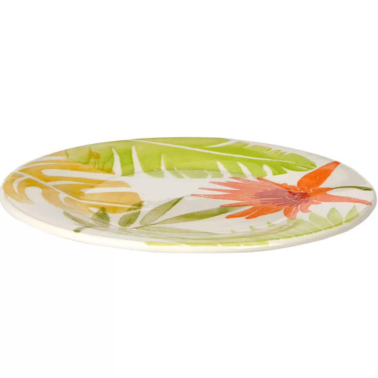 Assiette à dessert motif feuilles tropicales>Gifi Sale