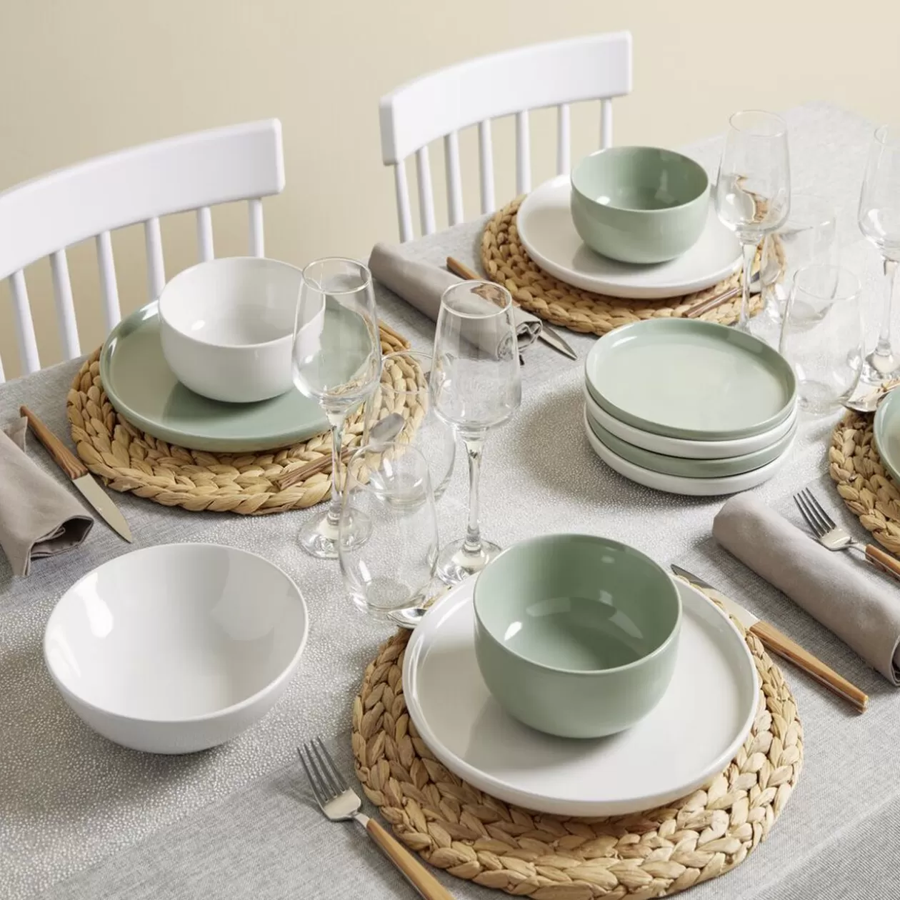 Gifi Assiette à dessert Oslo en grès blanche Ø20cm< Vaisselle Et Accessoires De Table