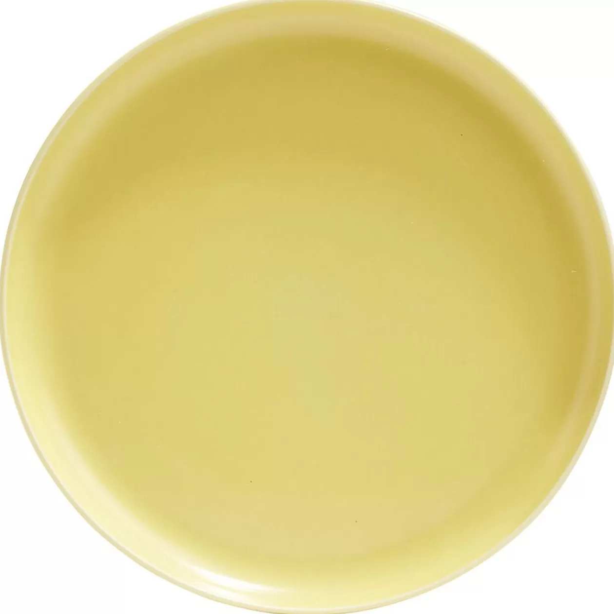 Assiette à dessert Oslo porcelaine jaune uni>Gifi Hot