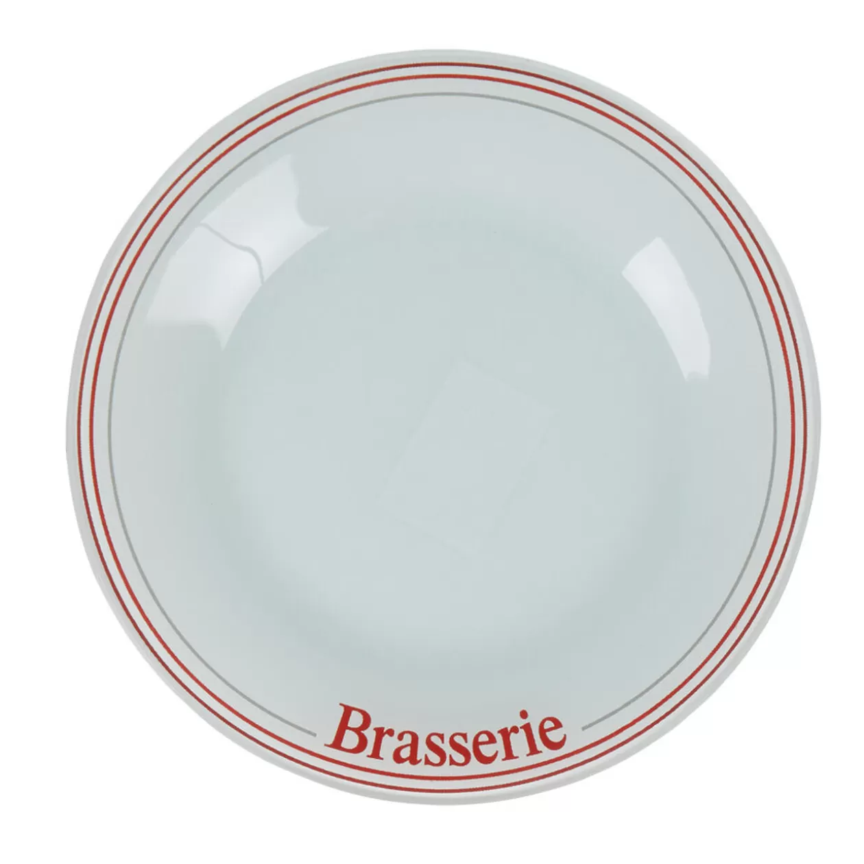 Assiette à dessert ronde blanche décor brasserie>Gifi Online