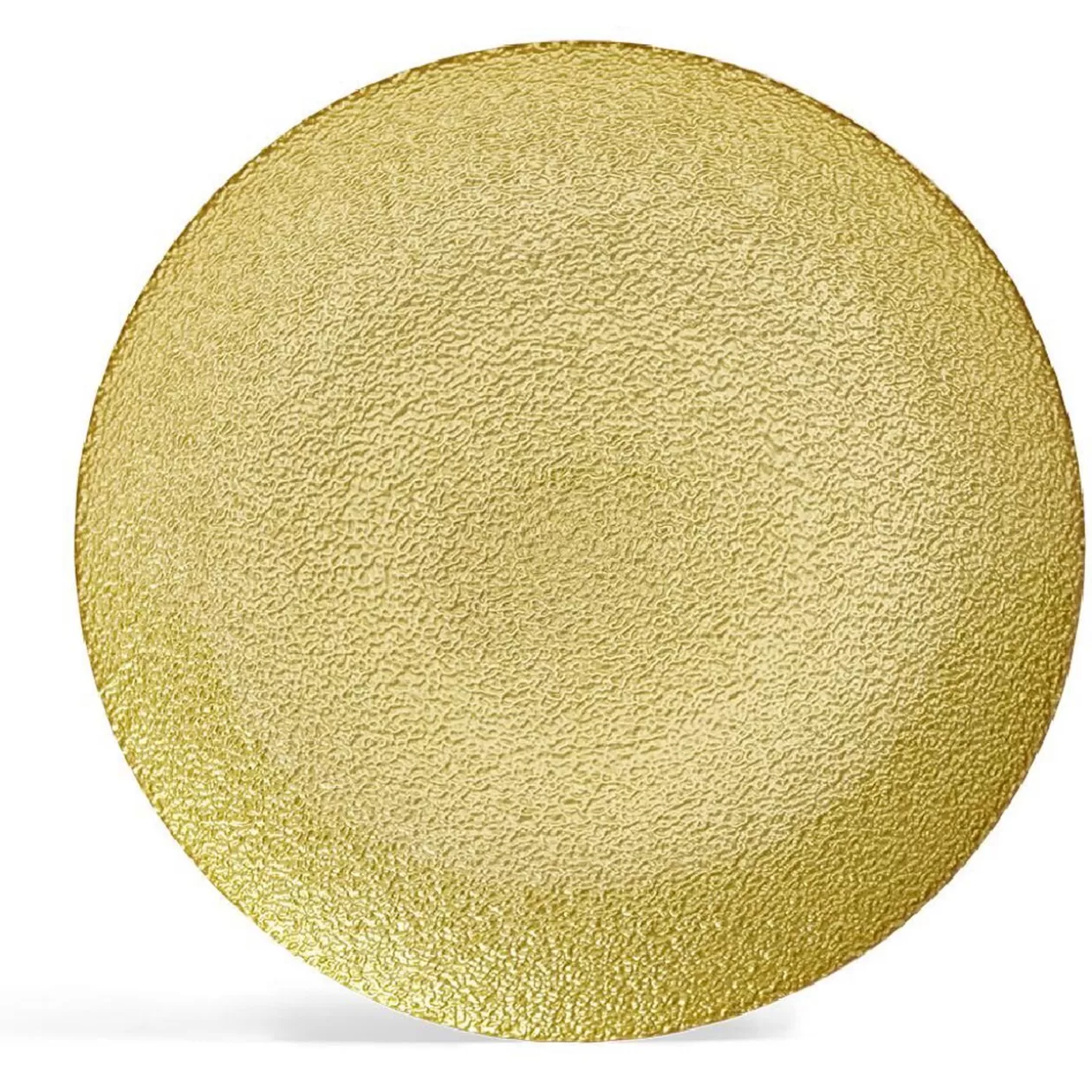 Assiette à dessert ronde doré en verre Ø21cm>Gifi Cheap