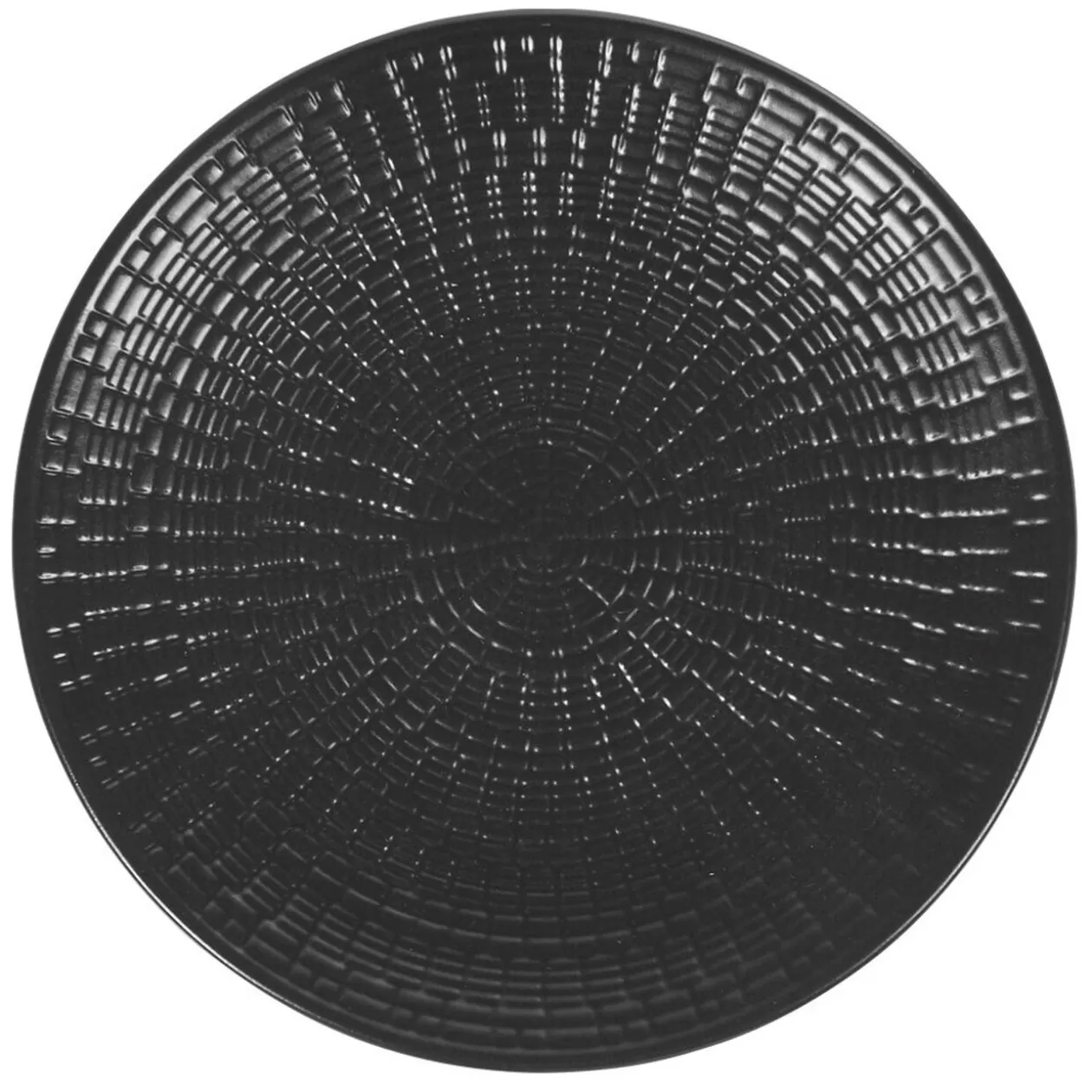 Assiette à dessert ronde faïence design Zebra noir>Gifi Discount