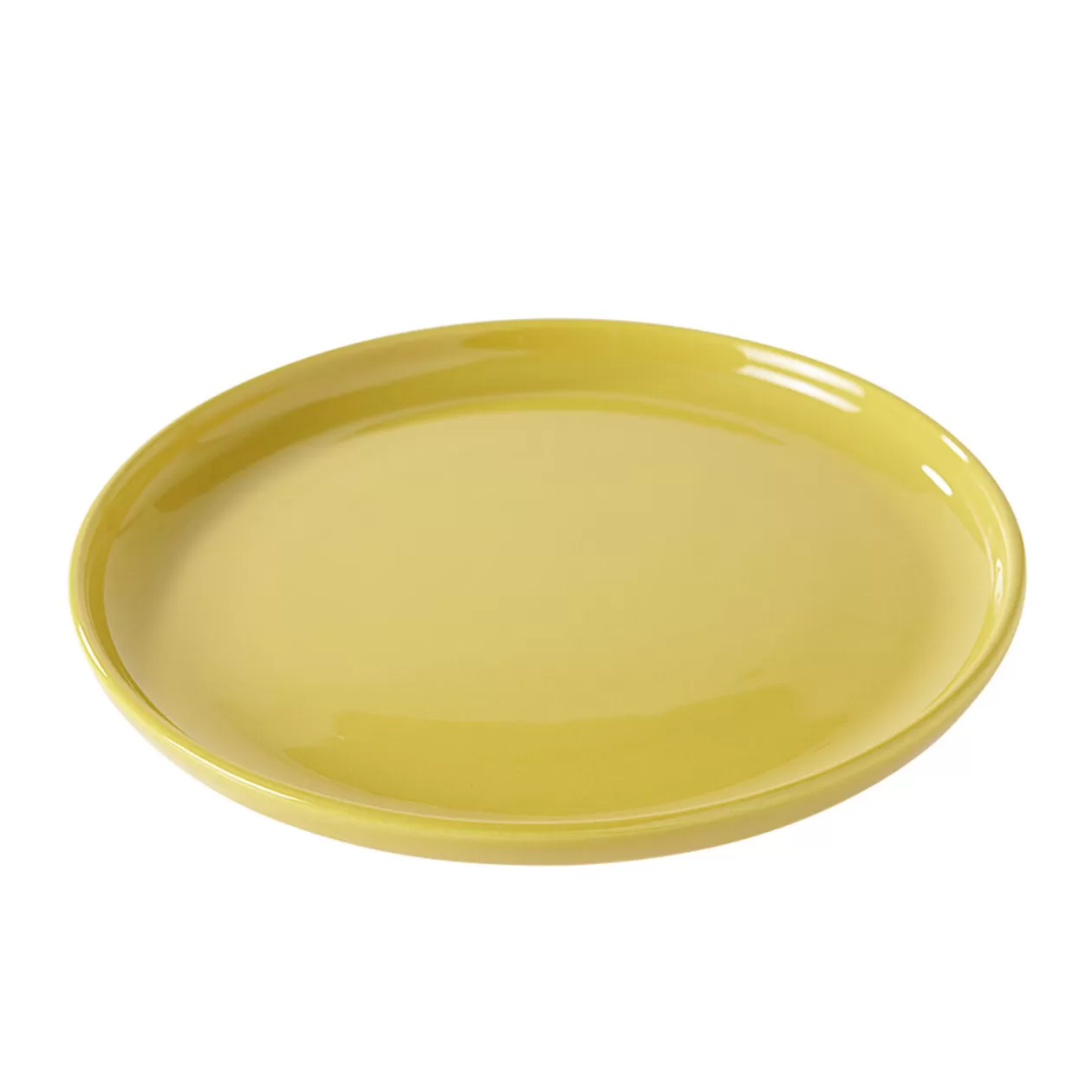Assiette à dessert ronde Oslo jaune moutarde>Gifi Flash Sale