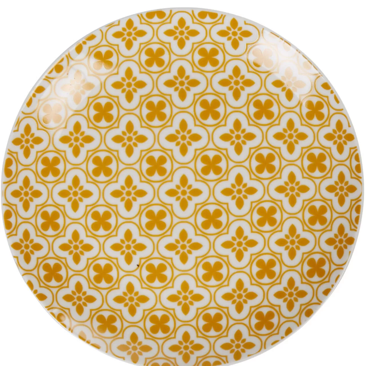 Assiette à dessert ronde rétro jaune moutarde Dolce Vita>Gifi Sale