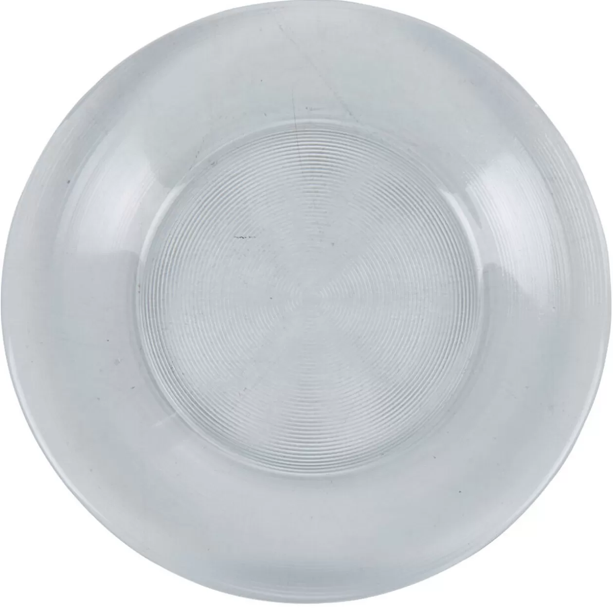 Assiette à dessert ronde transparente striée>Gifi Discount