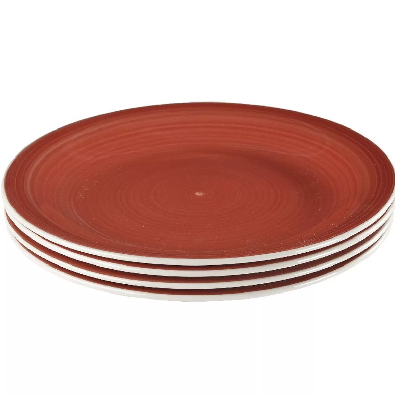 Assiette à dessert rouge effet spirale x4>Gifi Best Sale