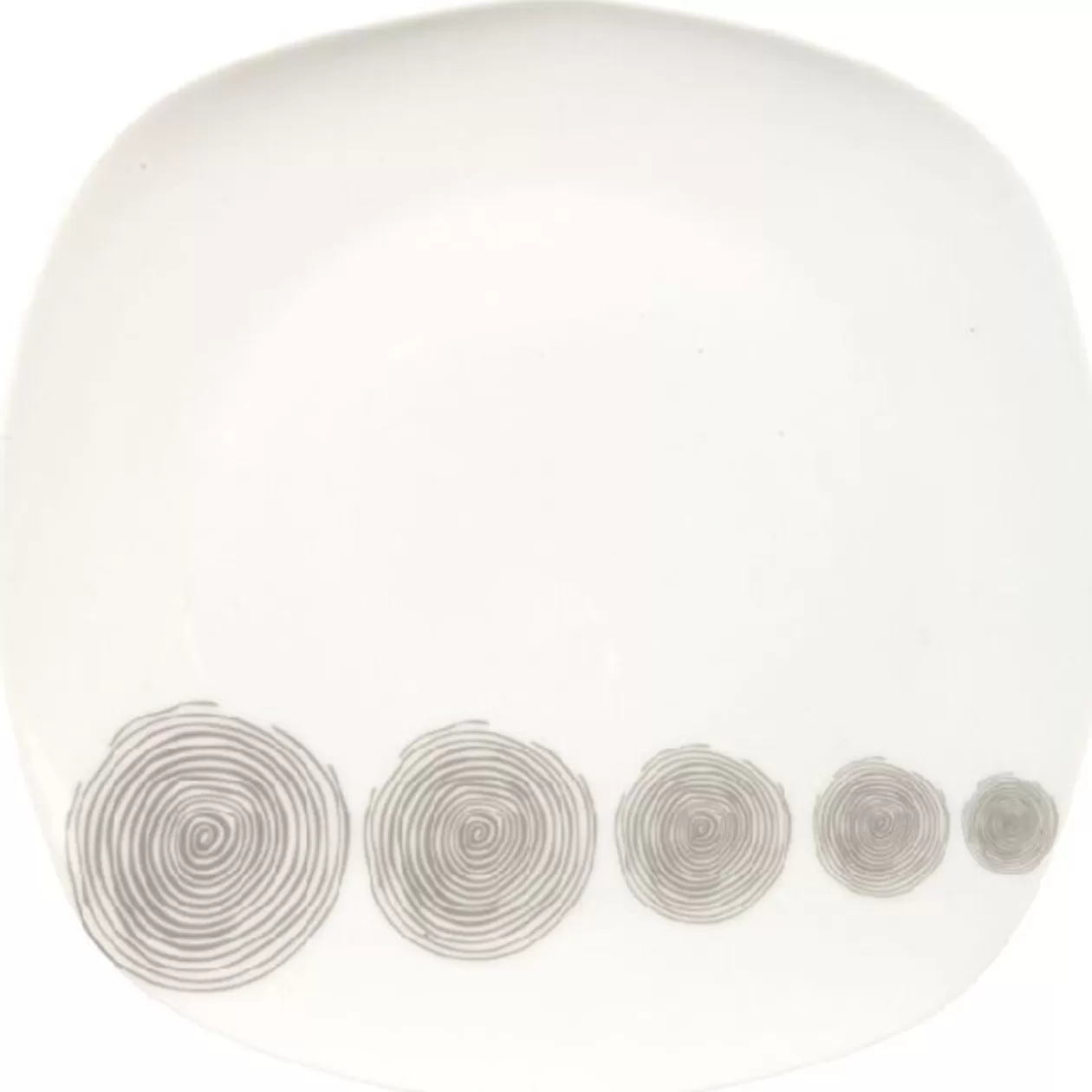 Assiette à dessert tourbillons gris>Gifi Online