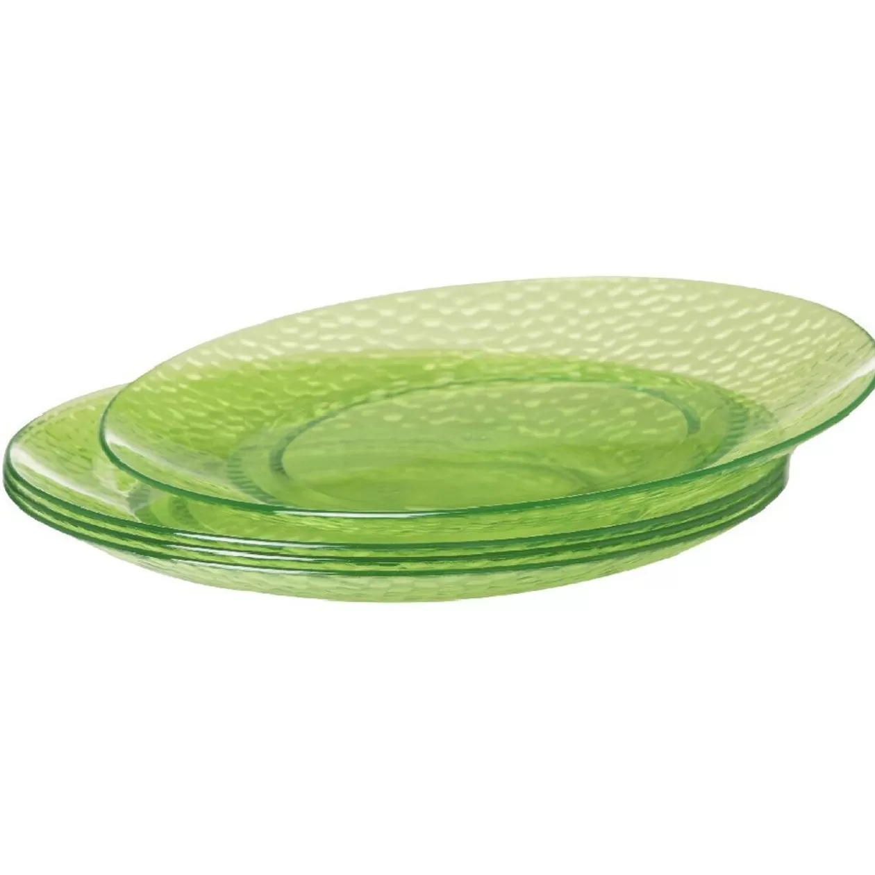 Assiette à dessert verte martelé x4>Gifi Store