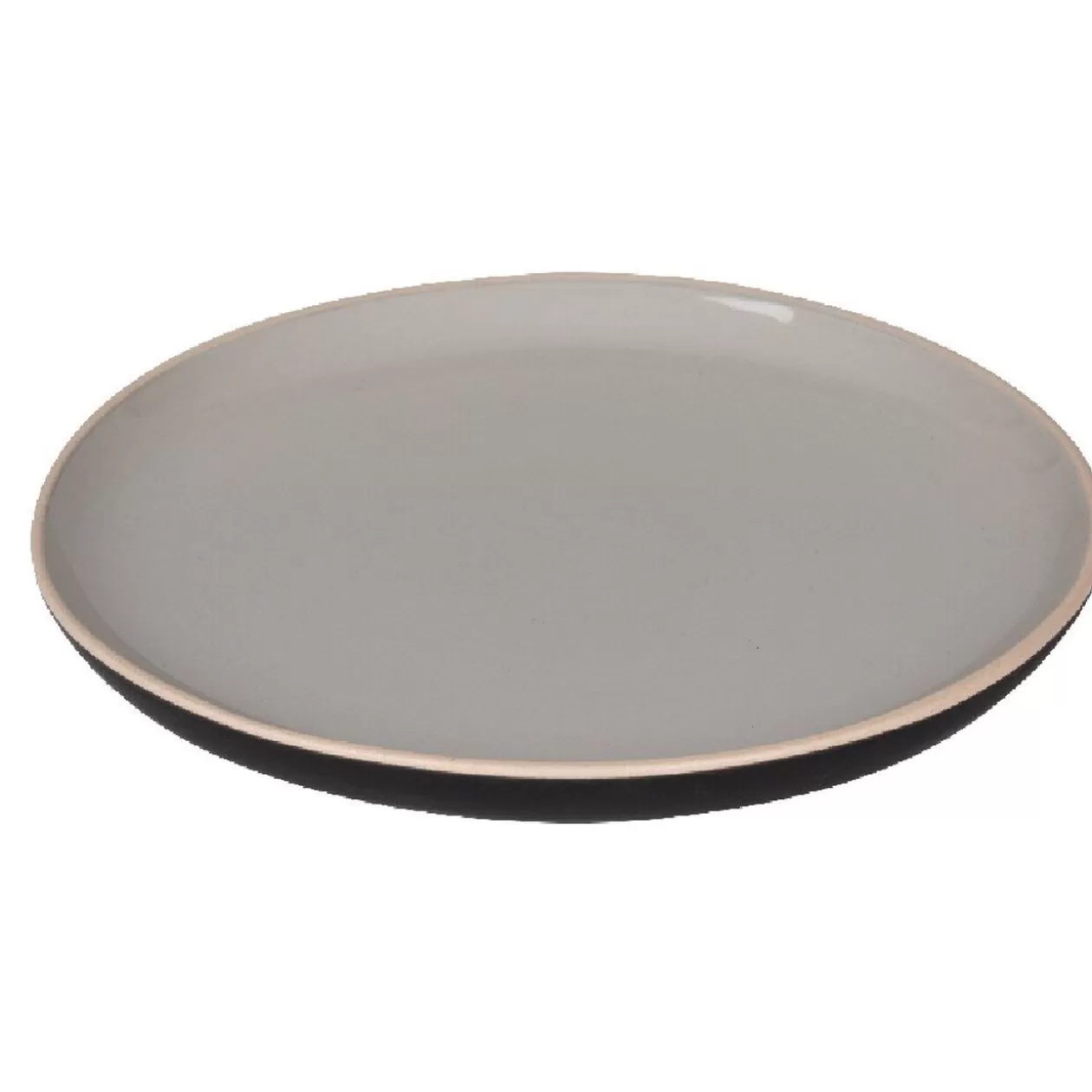 Assiette à dessert Zenco bicolore gris et taupe>Gifi Online