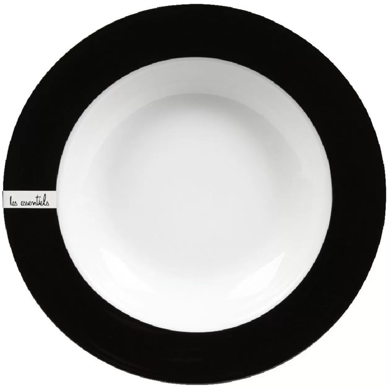 Assiette creuse blanche et noire>Gifi Store