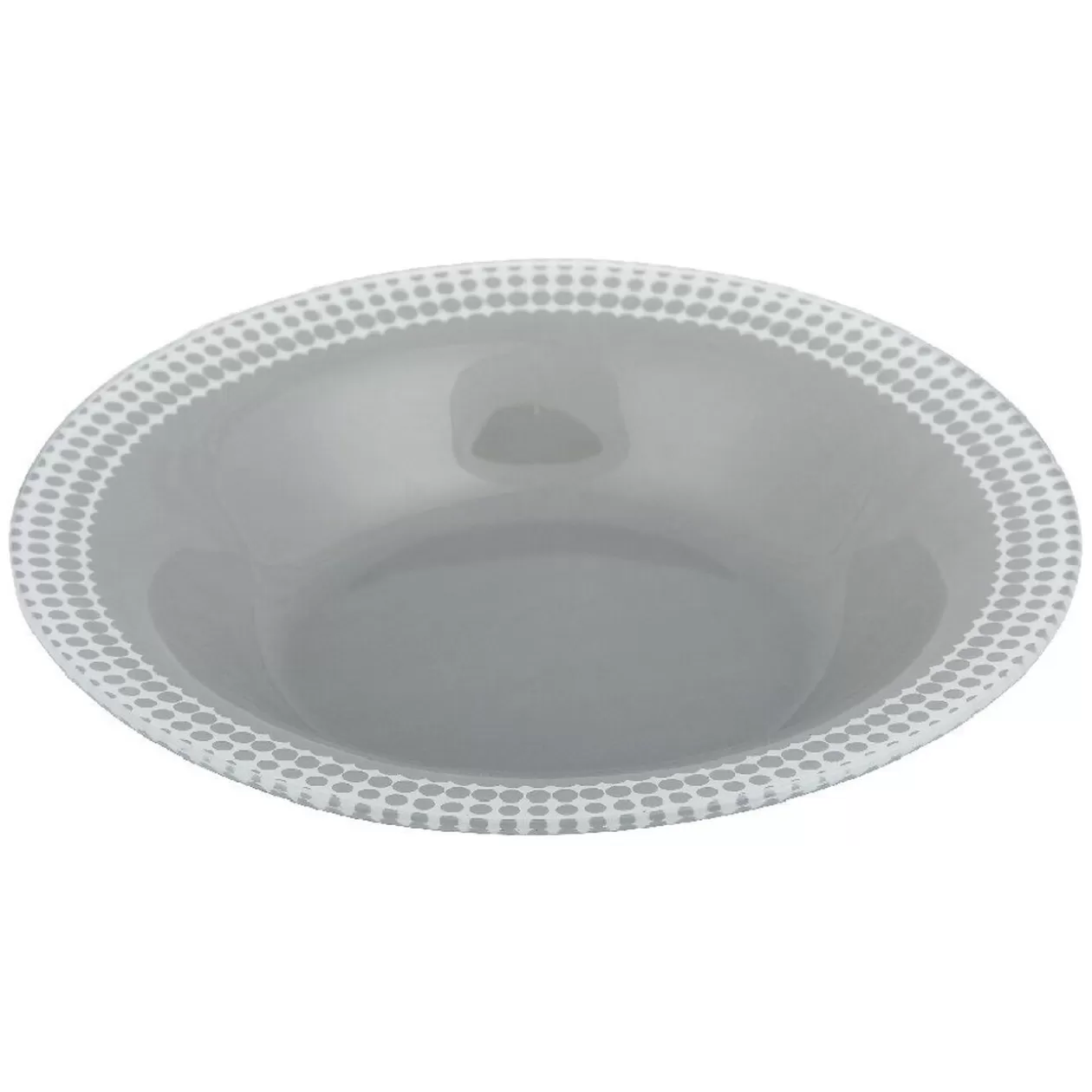 Gifi Assiette creuse Dotty gris et blanc bord à pois x4< Vaisselle Et Accessoires De Table