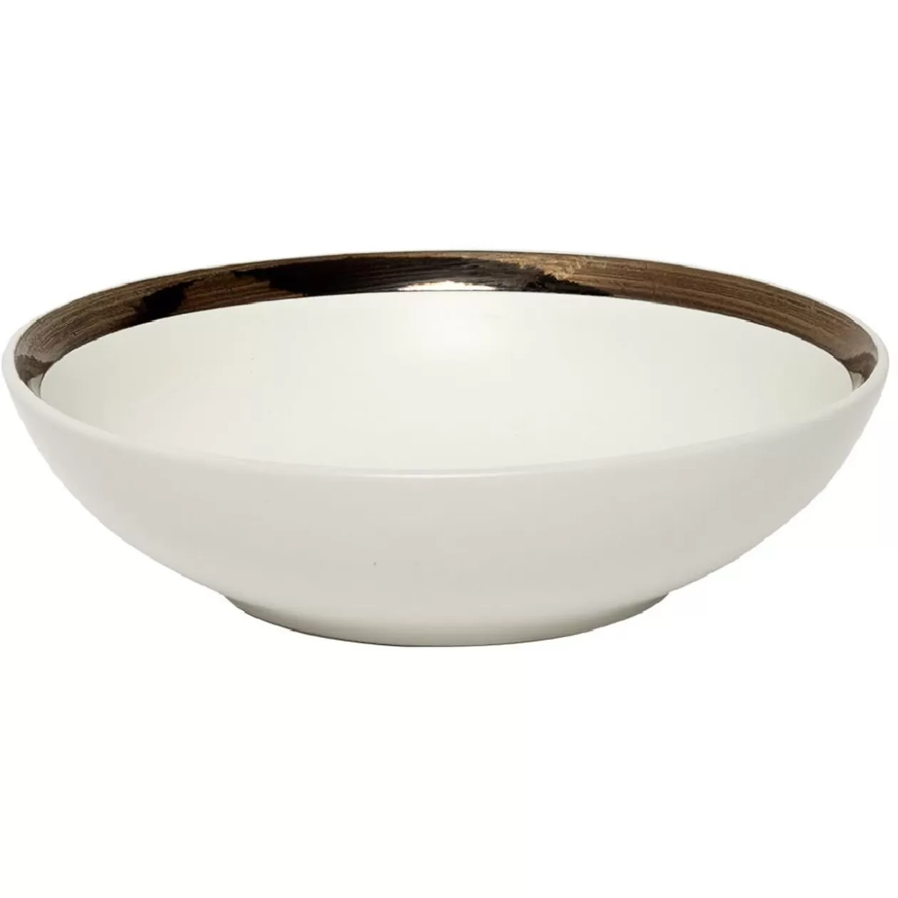 Assiette creuse en faïence avec liseré doré>Gifi Sale
