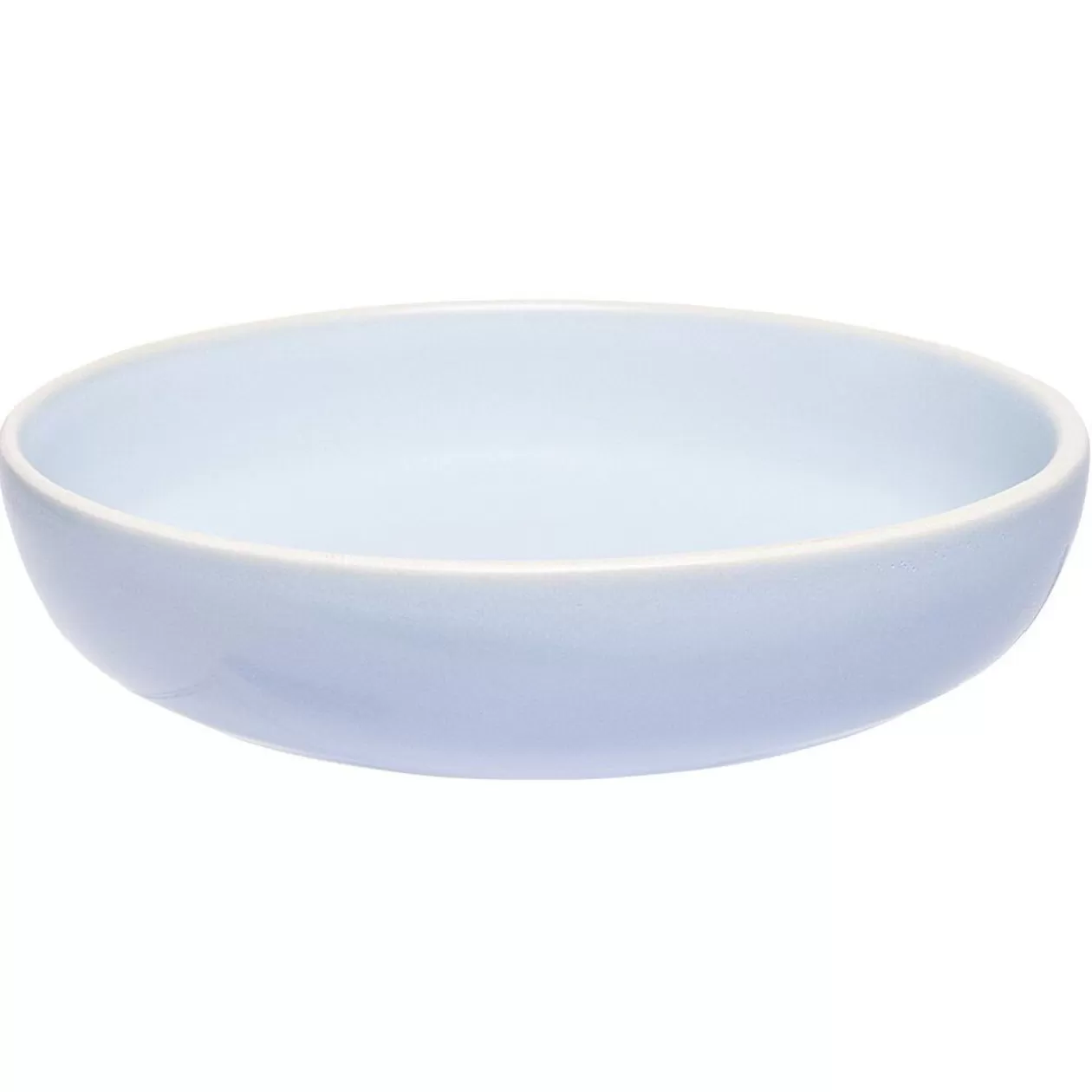 Assiette creuse en faïence bleu turquoise avec liseré crème>Gifi Fashion
